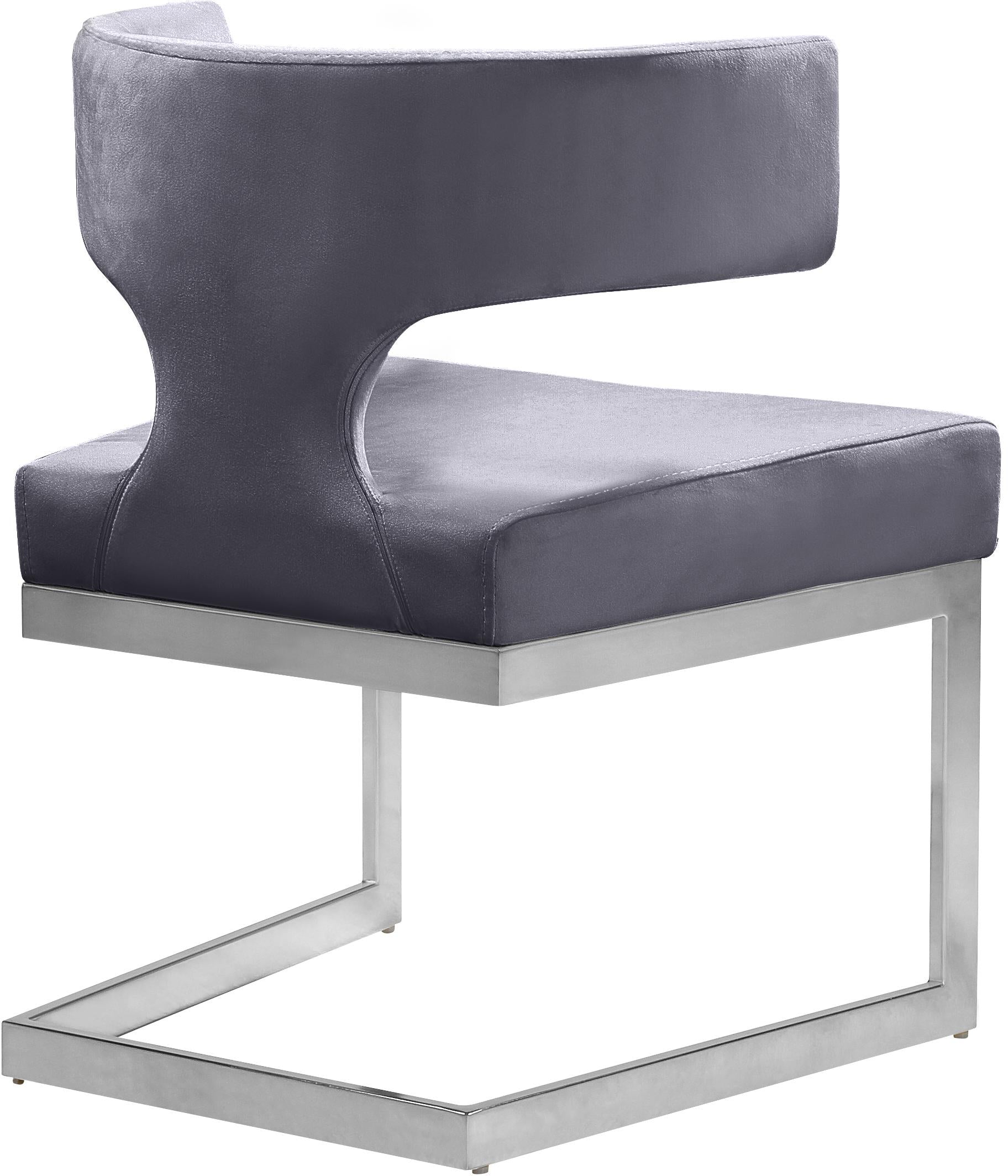 Alexandra Grey Velvet Dining Chair - Luxury Home Furniture (MI)