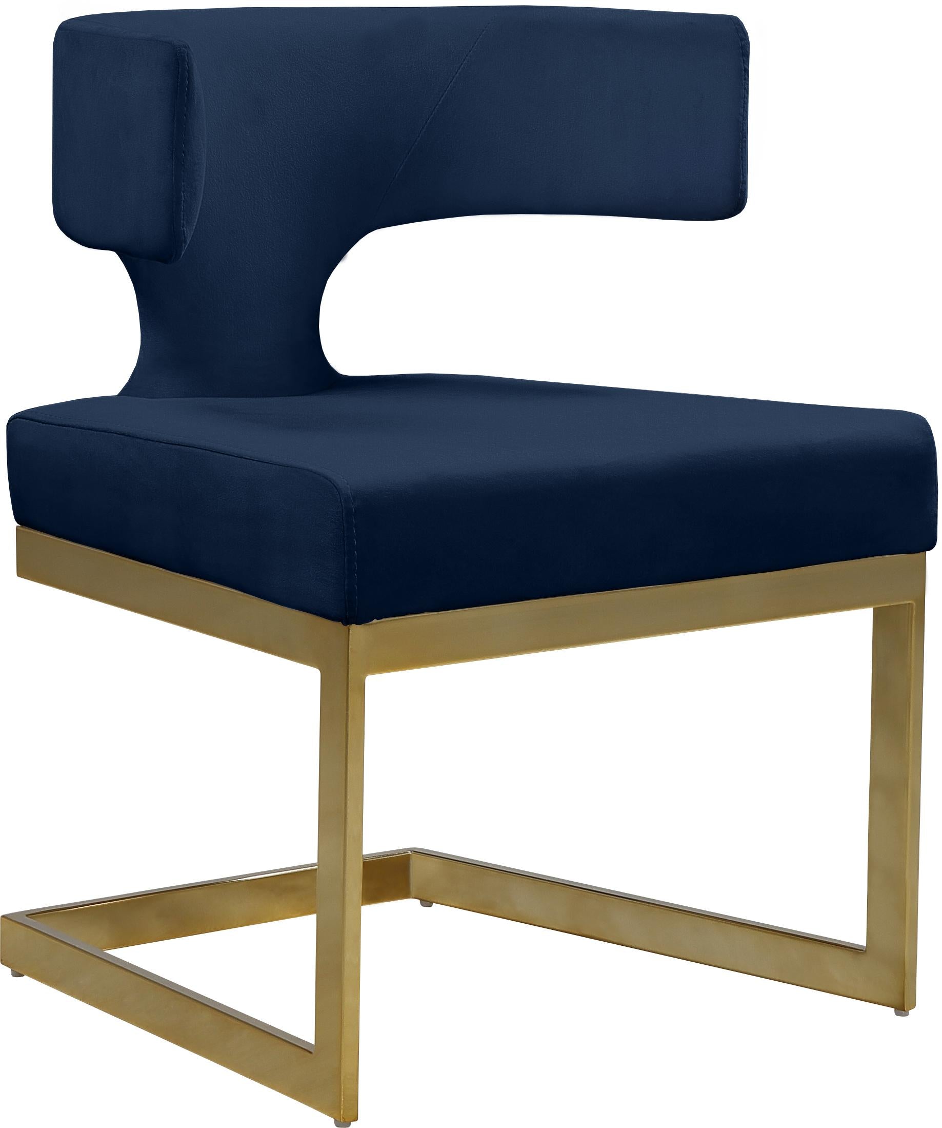 Alexandra Navy Velvet Dining Chair - Luxury Home Furniture (MI)