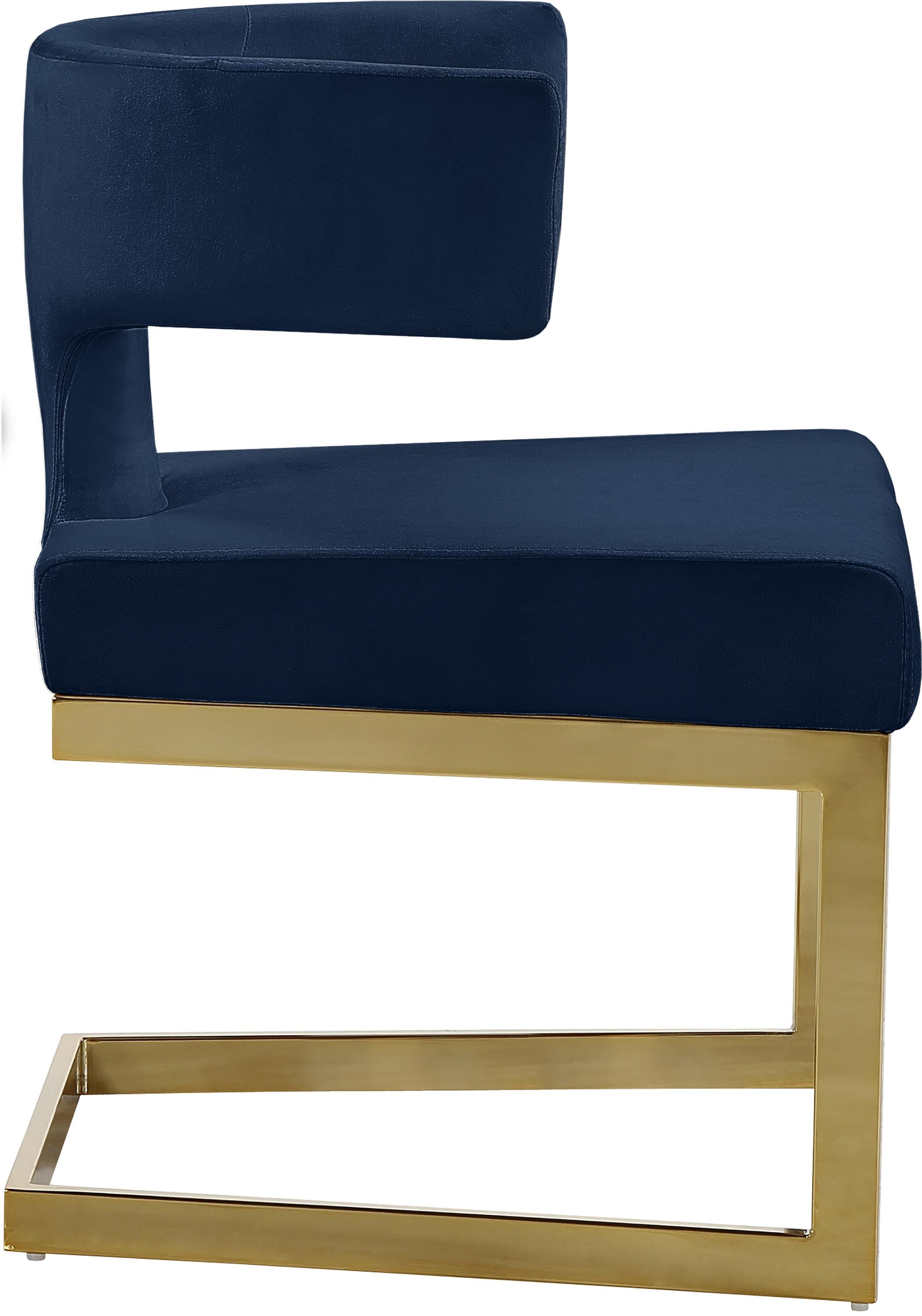 Alexandra Navy Velvet Dining Chair - Luxury Home Furniture (MI)