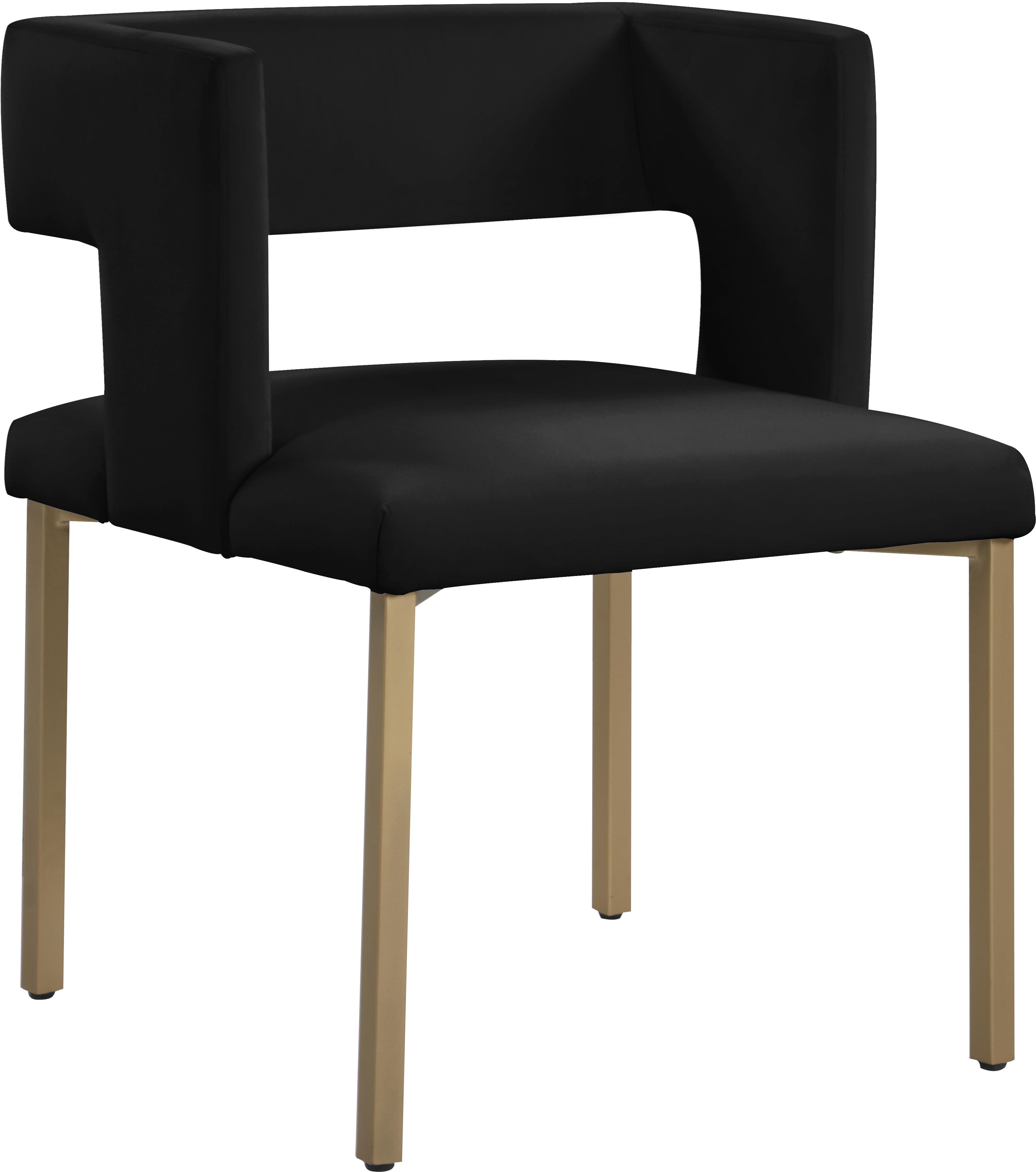 Caleb Black Velvet Dining Chair - Luxury Home Furniture (MI)