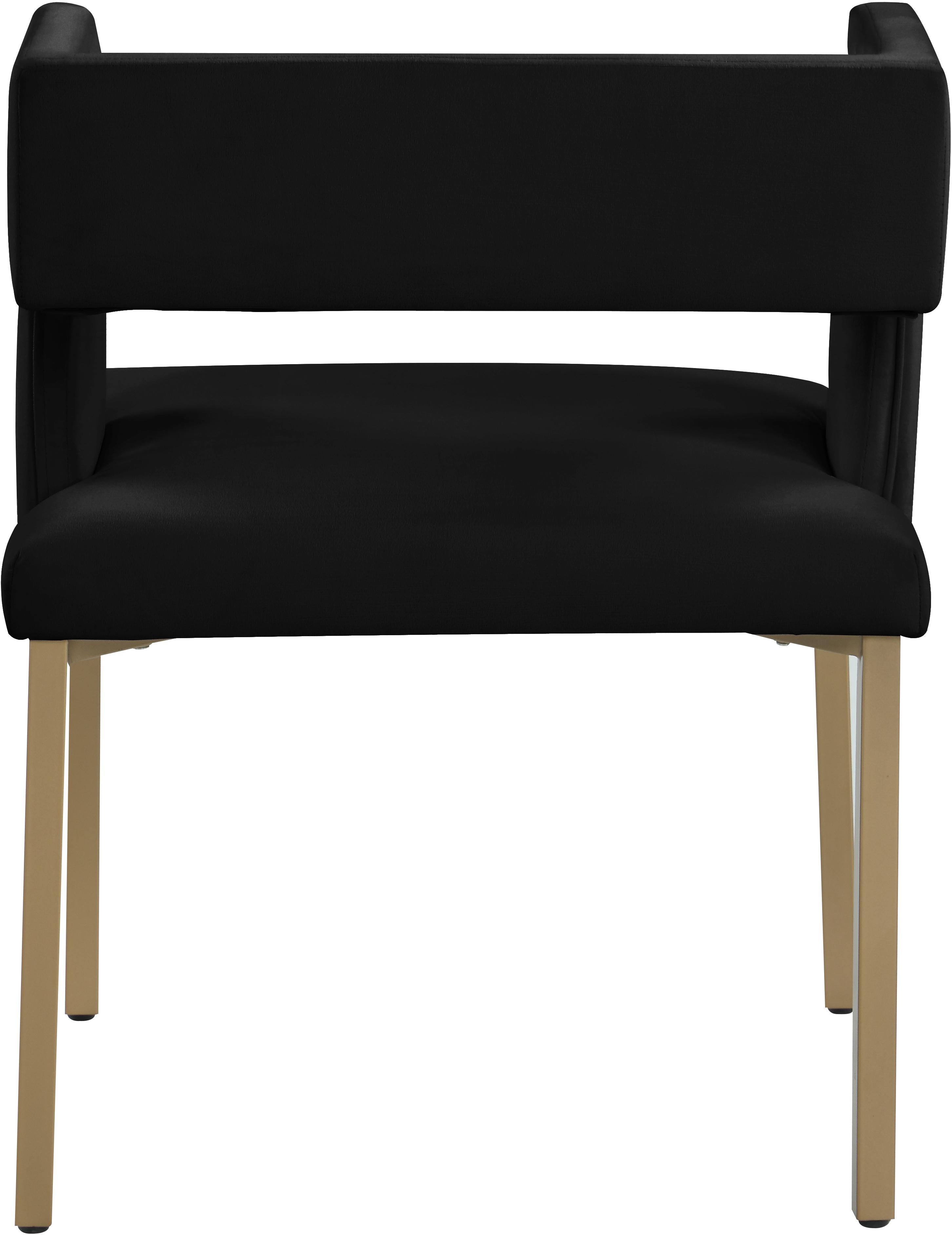 Caleb Black Velvet Dining Chair - Luxury Home Furniture (MI)