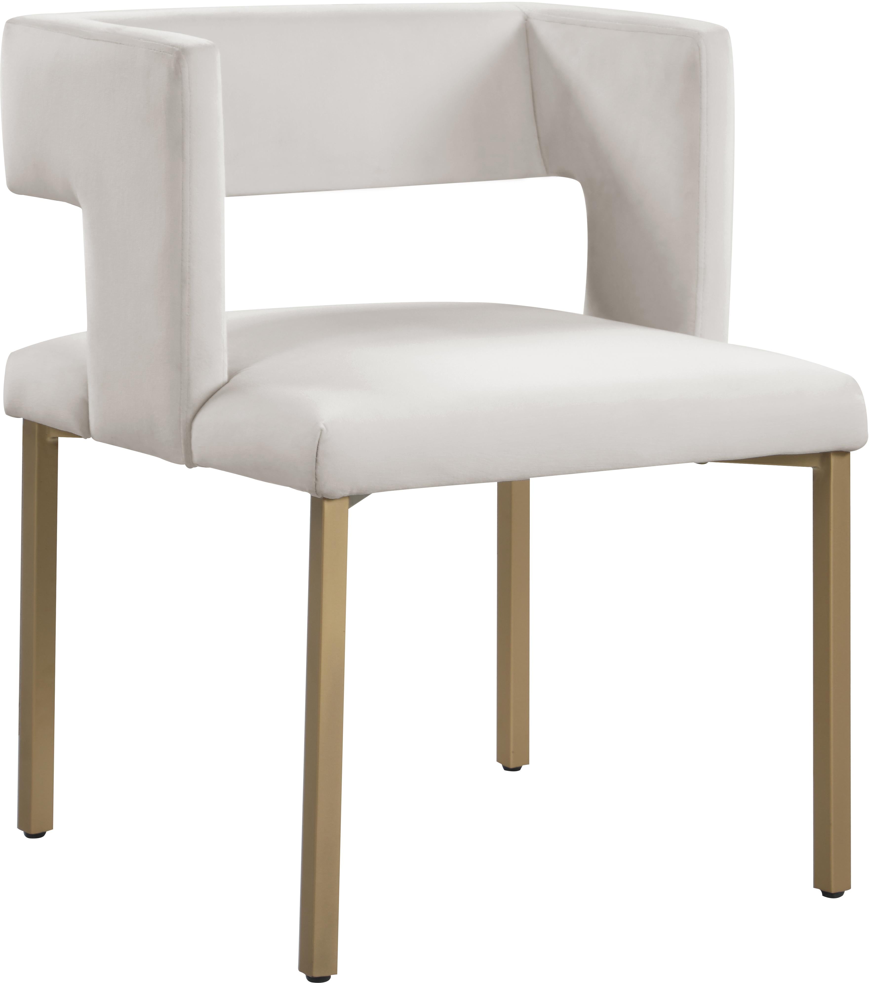 Caleb Cream Velvet Dining Chair - Luxury Home Furniture (MI)