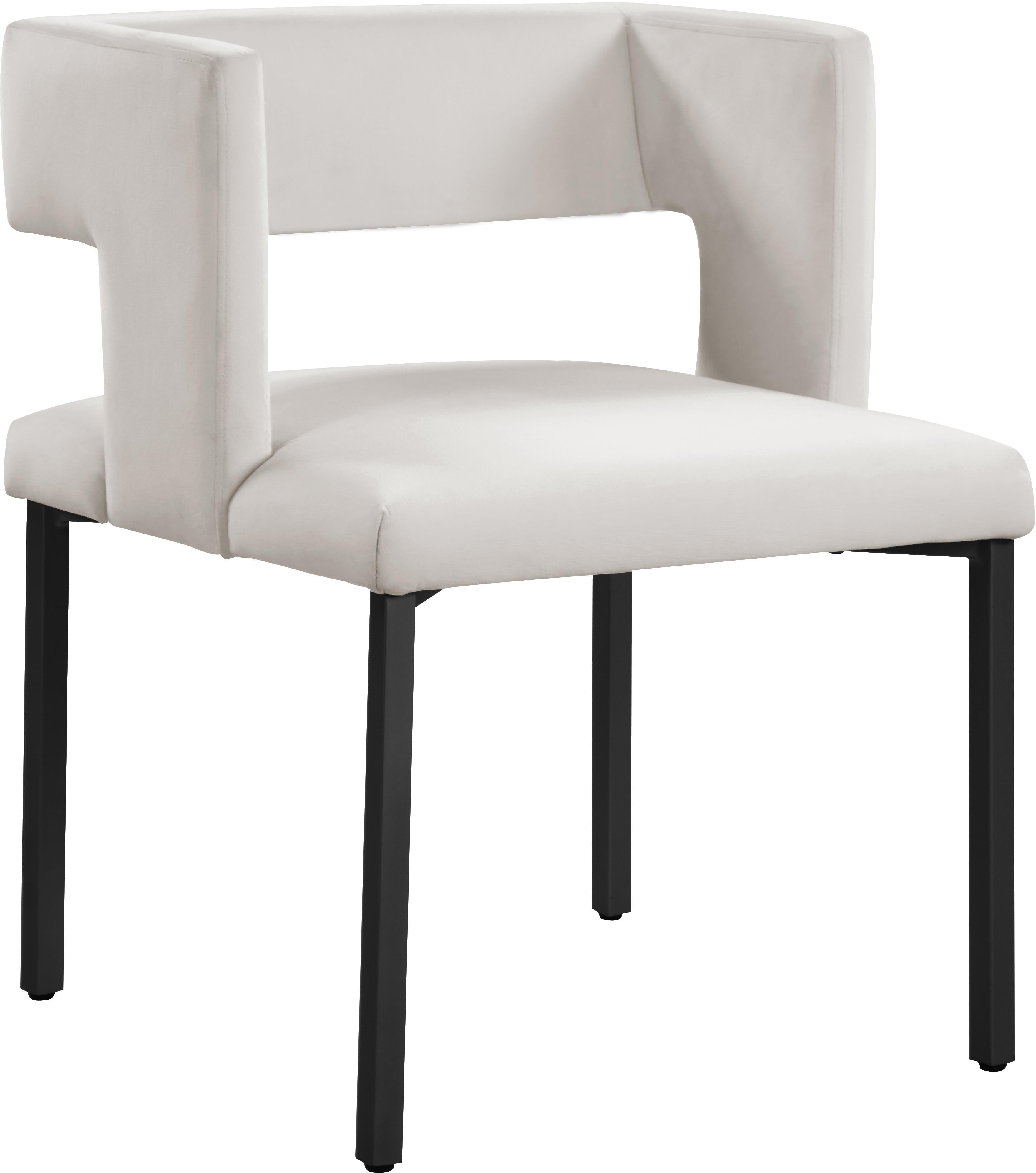 Caleb Cream Velvet Dining Chair - Luxury Home Furniture (MI)