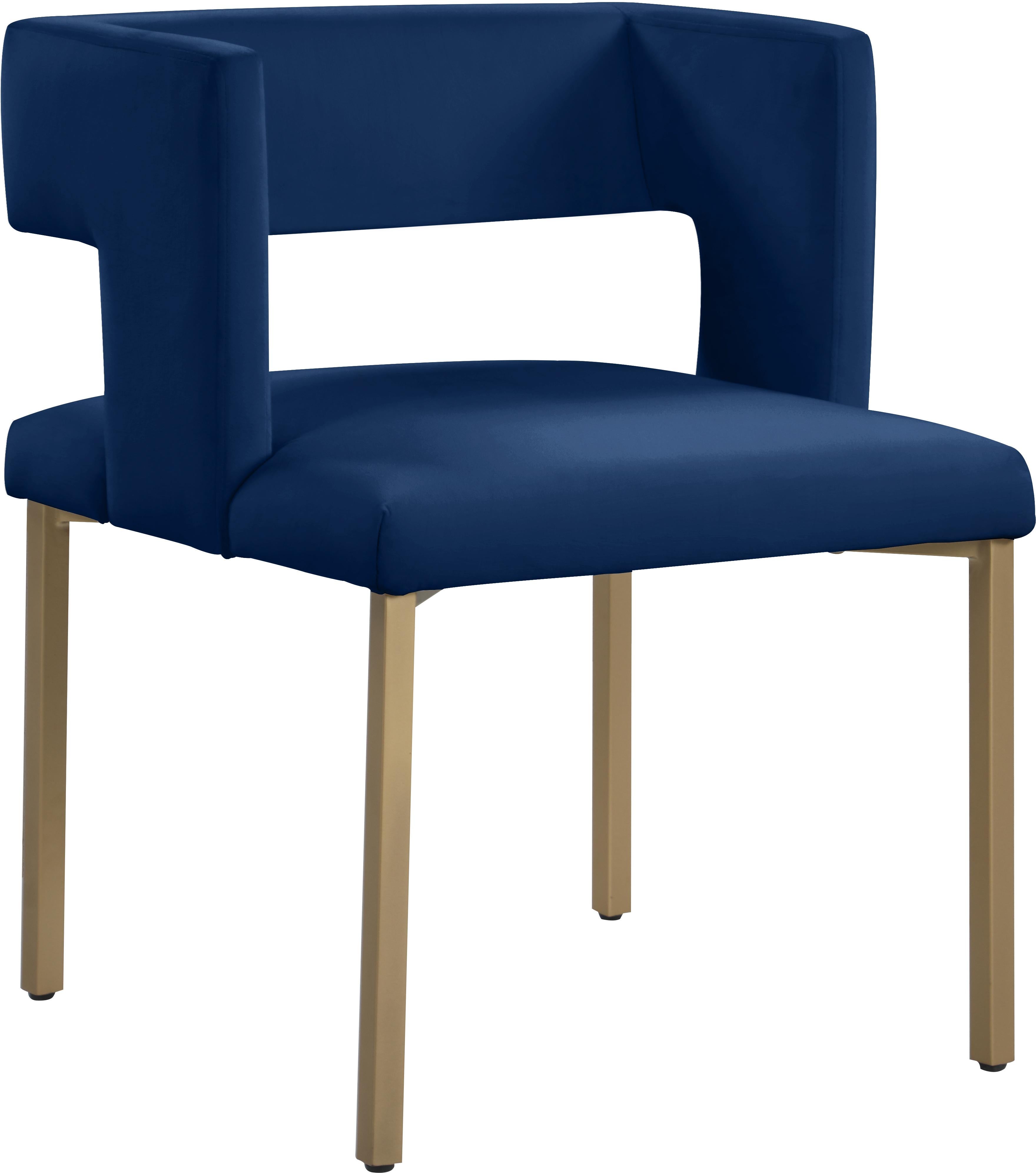 Caleb Navy Velvet Dining Chair - Luxury Home Furniture (MI)