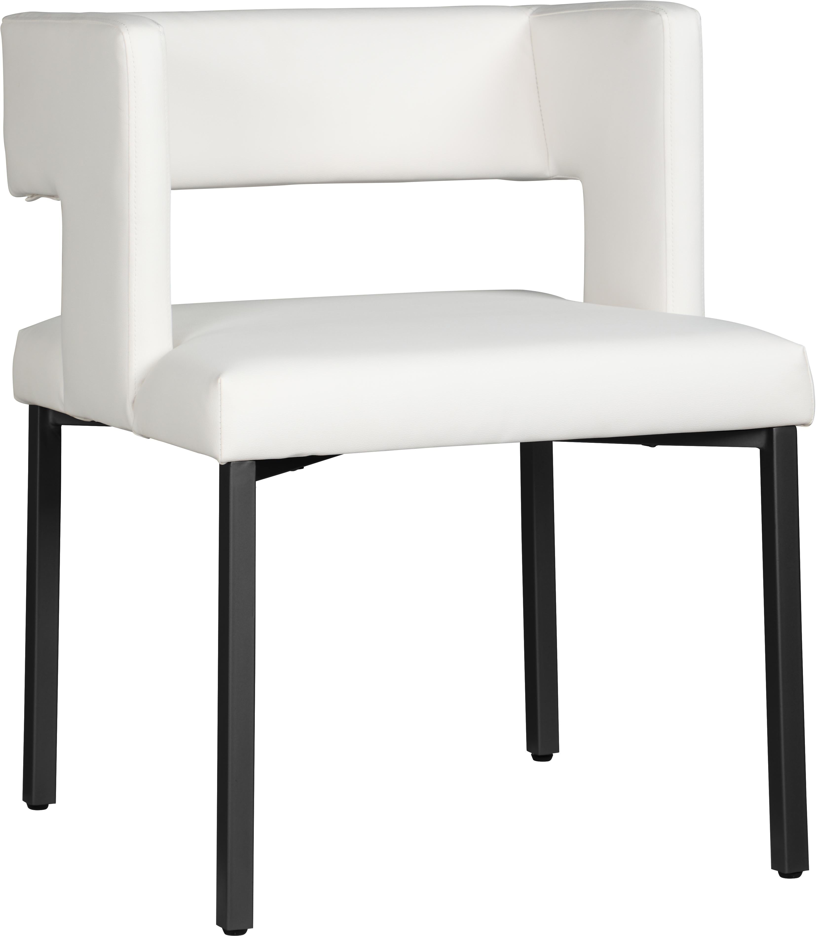 Caleb White Faux Leather Dining Chair - Luxury Home Furniture (MI)