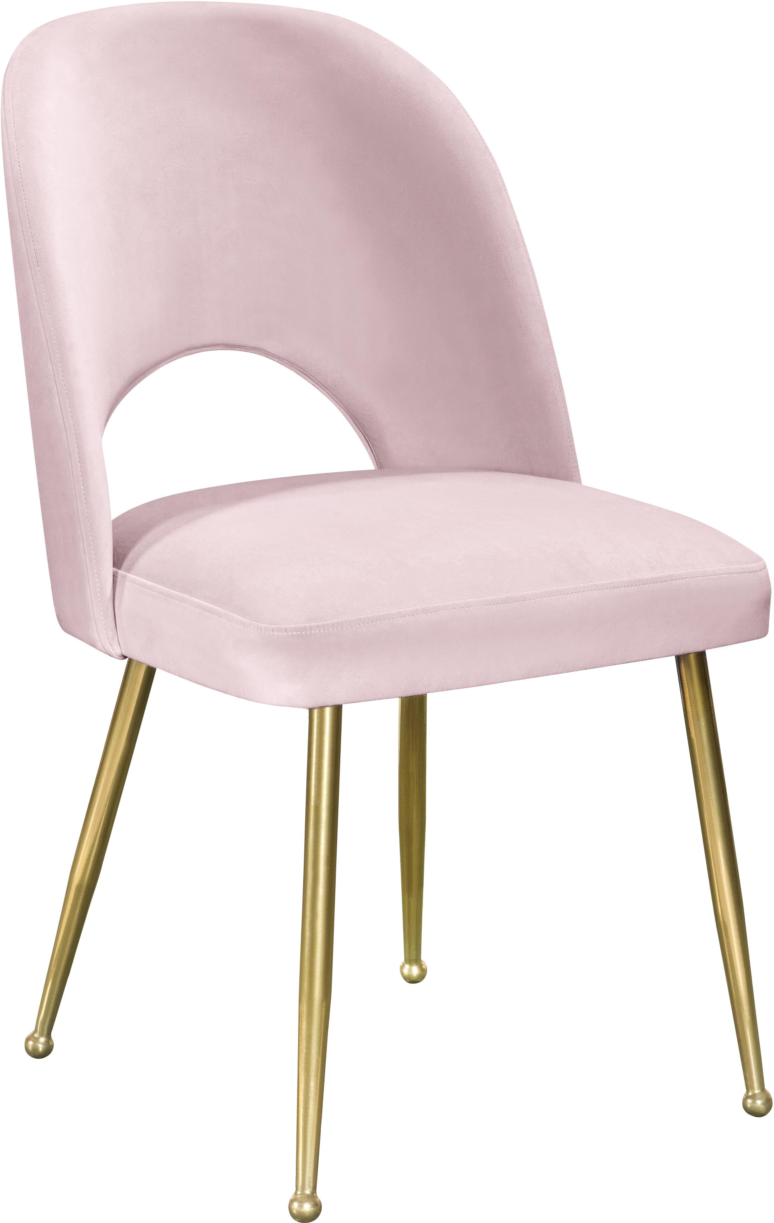 Logan Pink Velvet Dining Chair - Luxury Home Furniture (MI)
