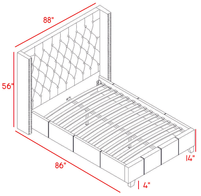 Ashton Grey Linen King Bed - Luxury Home Furniture (MI)