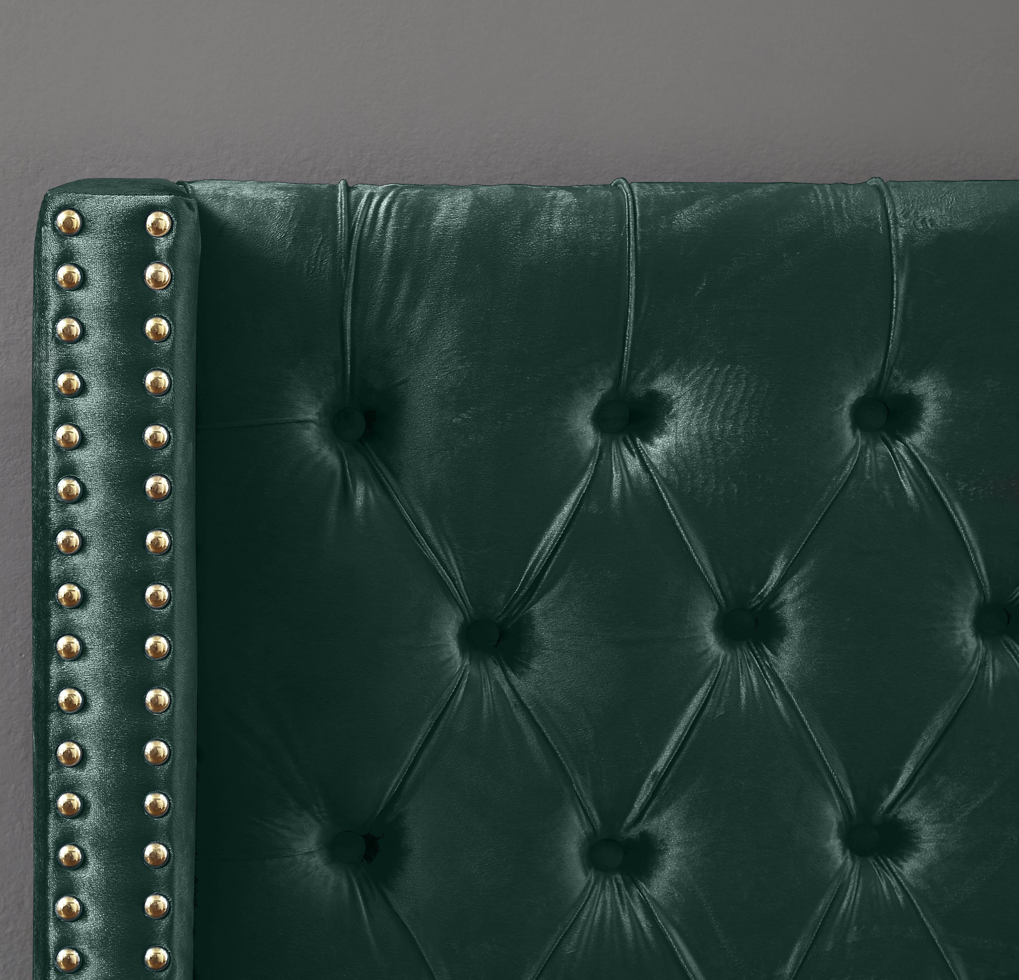 Barolo Green Velvet King Bed - Luxury Home Furniture (MI)