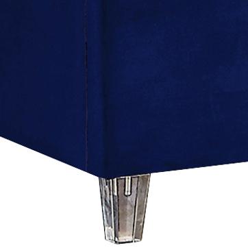 Candace Navy Velvet Twin Bed - Luxury Home Furniture (MI)