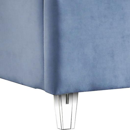 Candace Sky Blue Velvet King Bed - Luxury Home Furniture (MI)