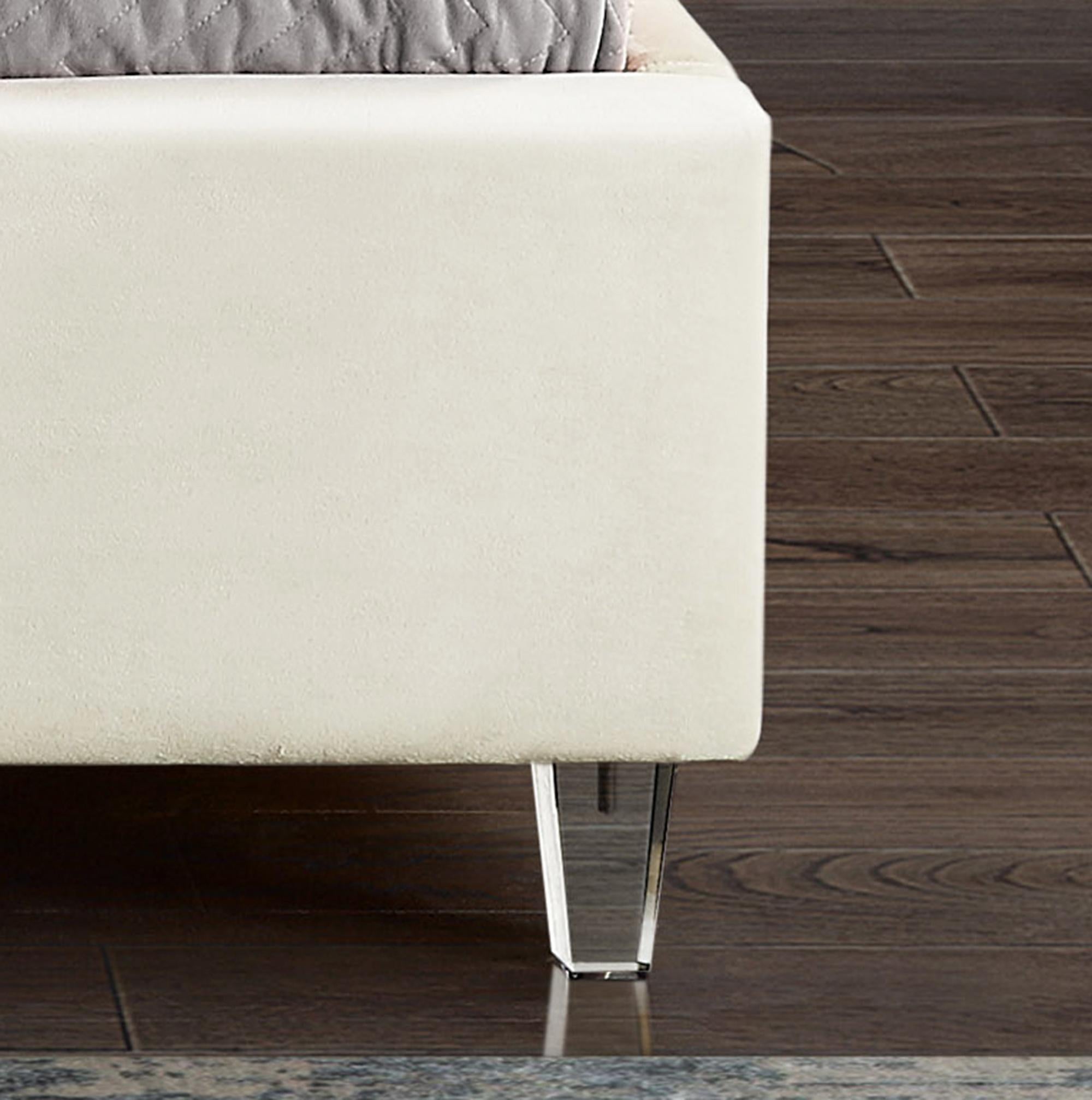 Candace Cream Velvet King Bed - Luxury Home Furniture (MI)