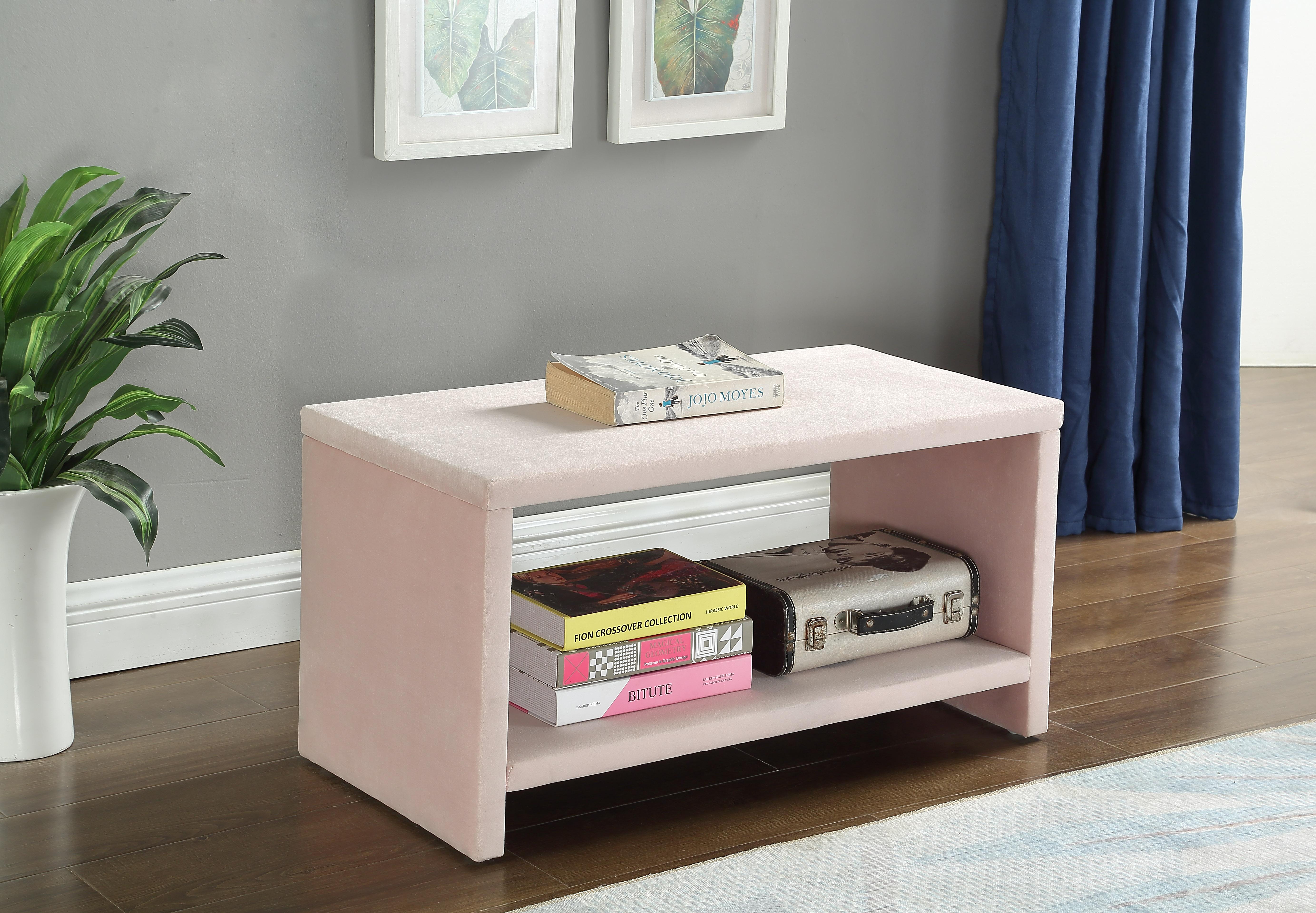 Cleo Pink Velvet Night Stand - Luxury Home Furniture (MI)
