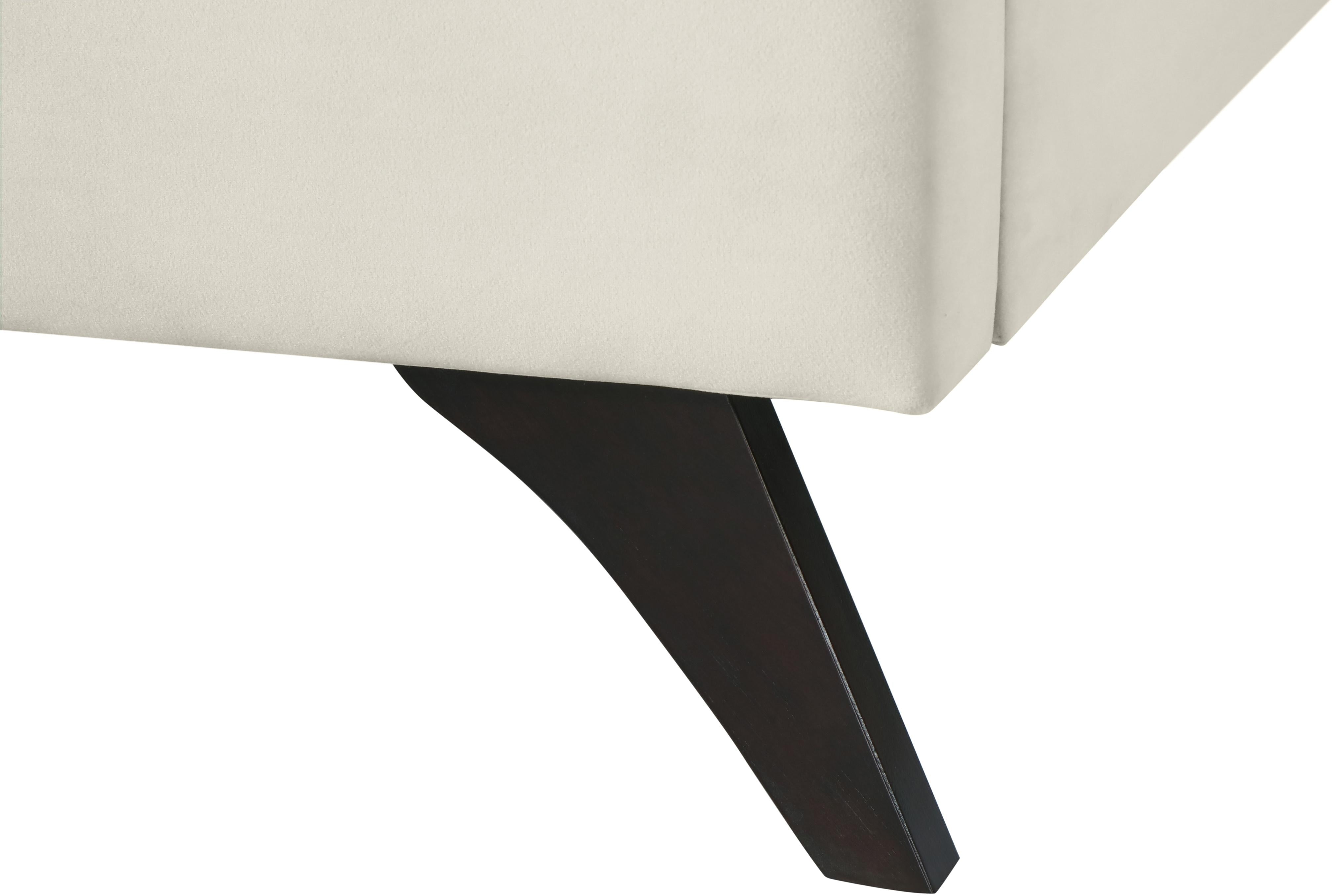 Elly Cream Velvet King Bed - Luxury Home Furniture (MI)