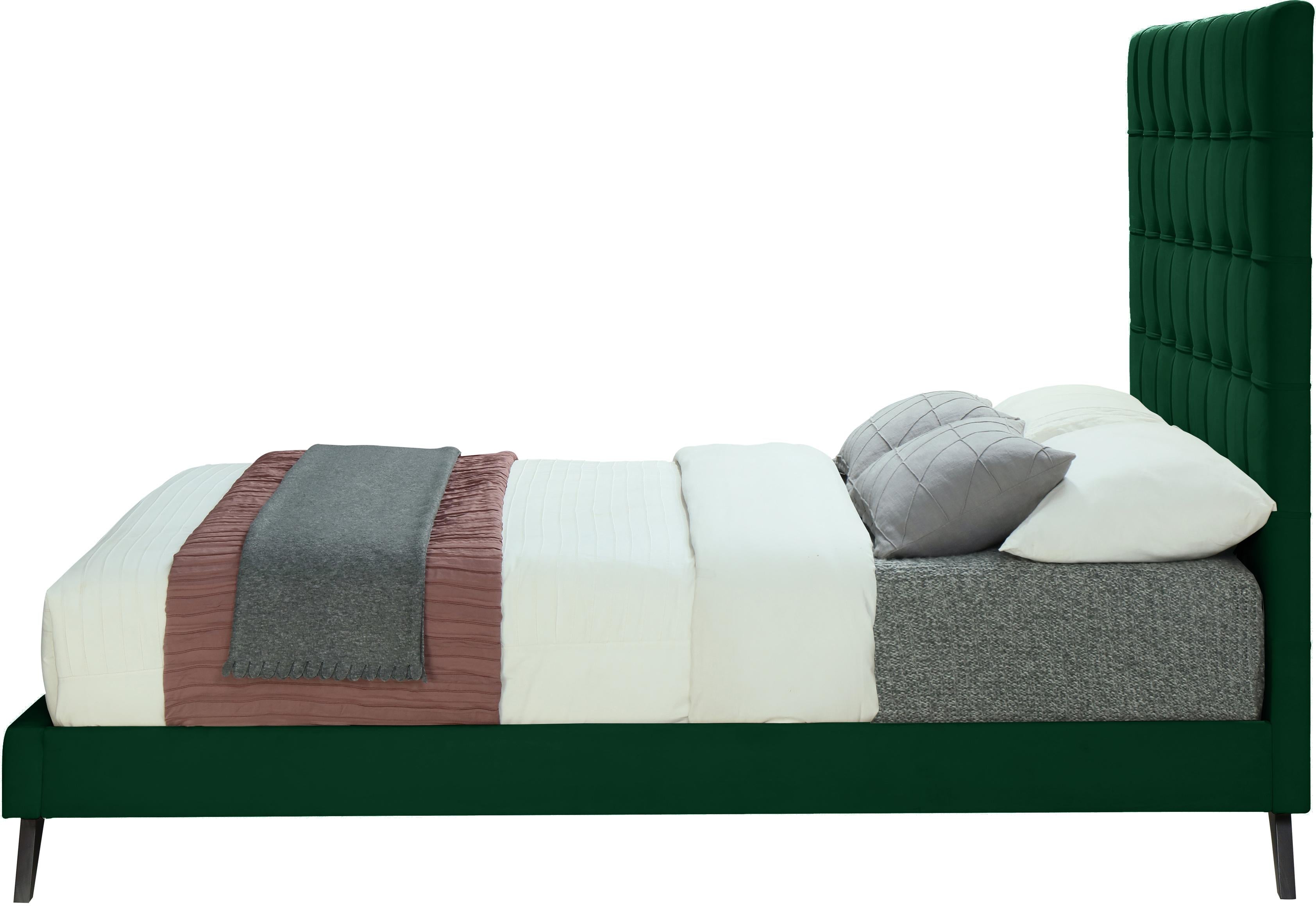 Elly Green Velvet Queen Bed - Luxury Home Furniture (MI)