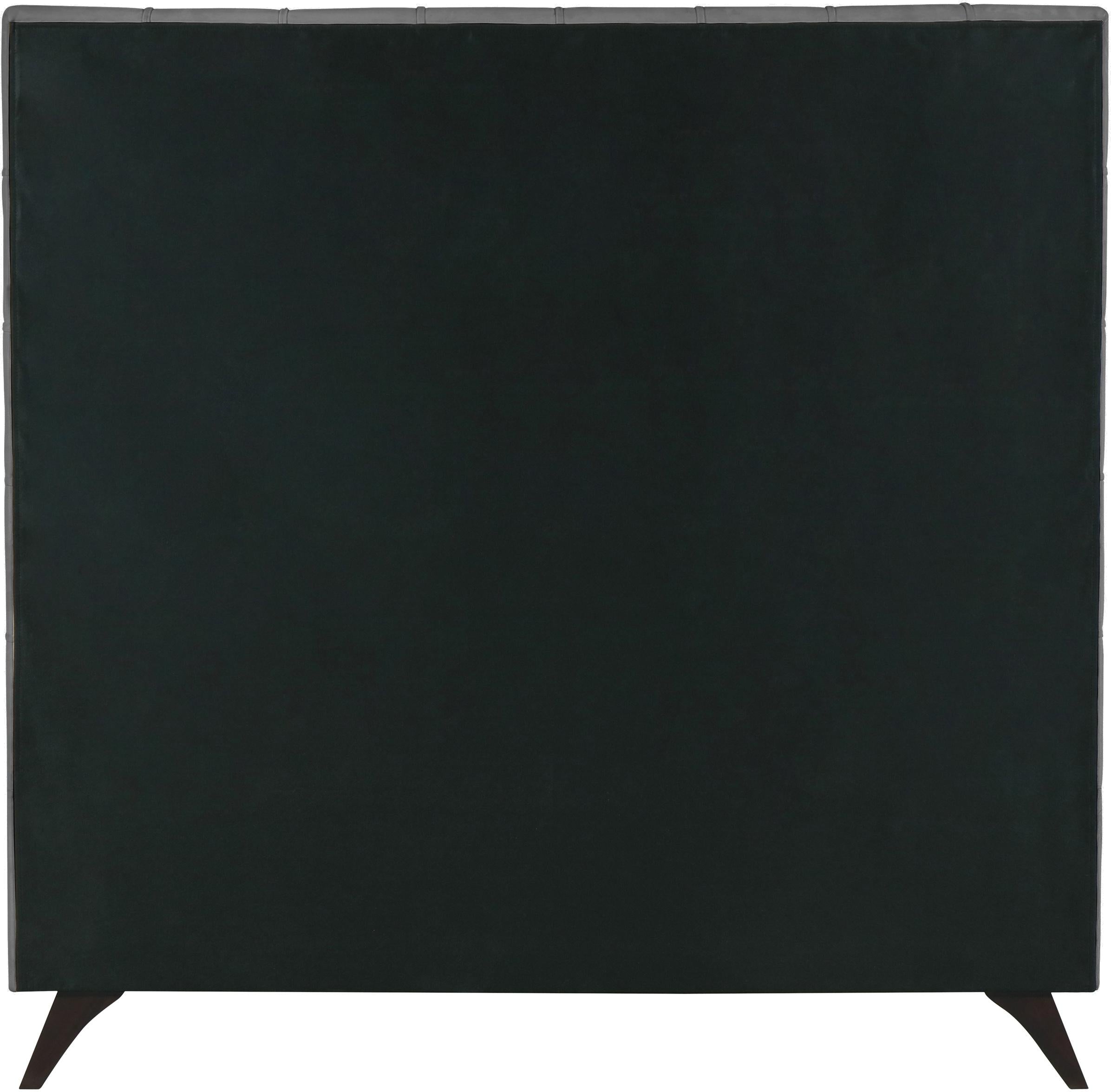 Elly Grey Velvet Queen Bed - Luxury Home Furniture (MI)