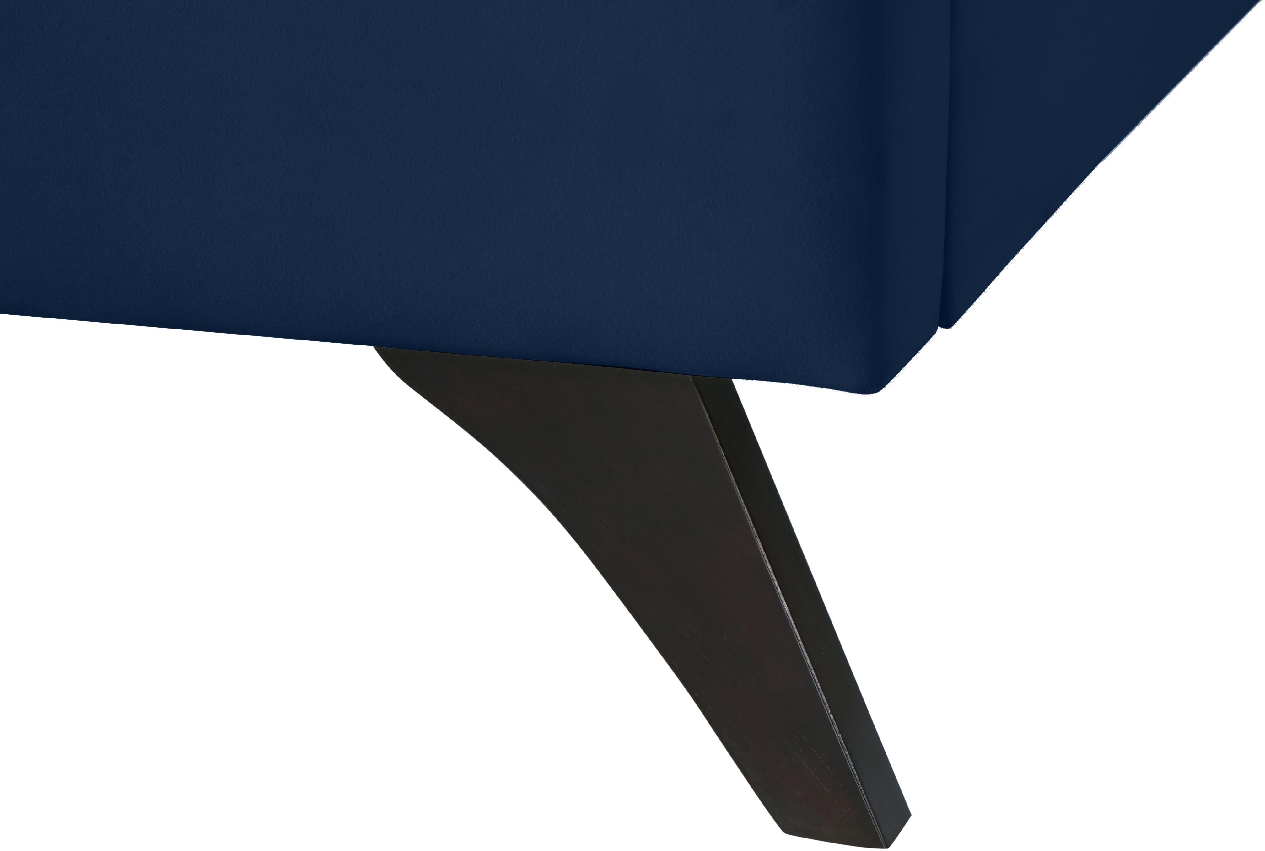 Elly Navy Velvet Queen Bed - Luxury Home Furniture (MI)