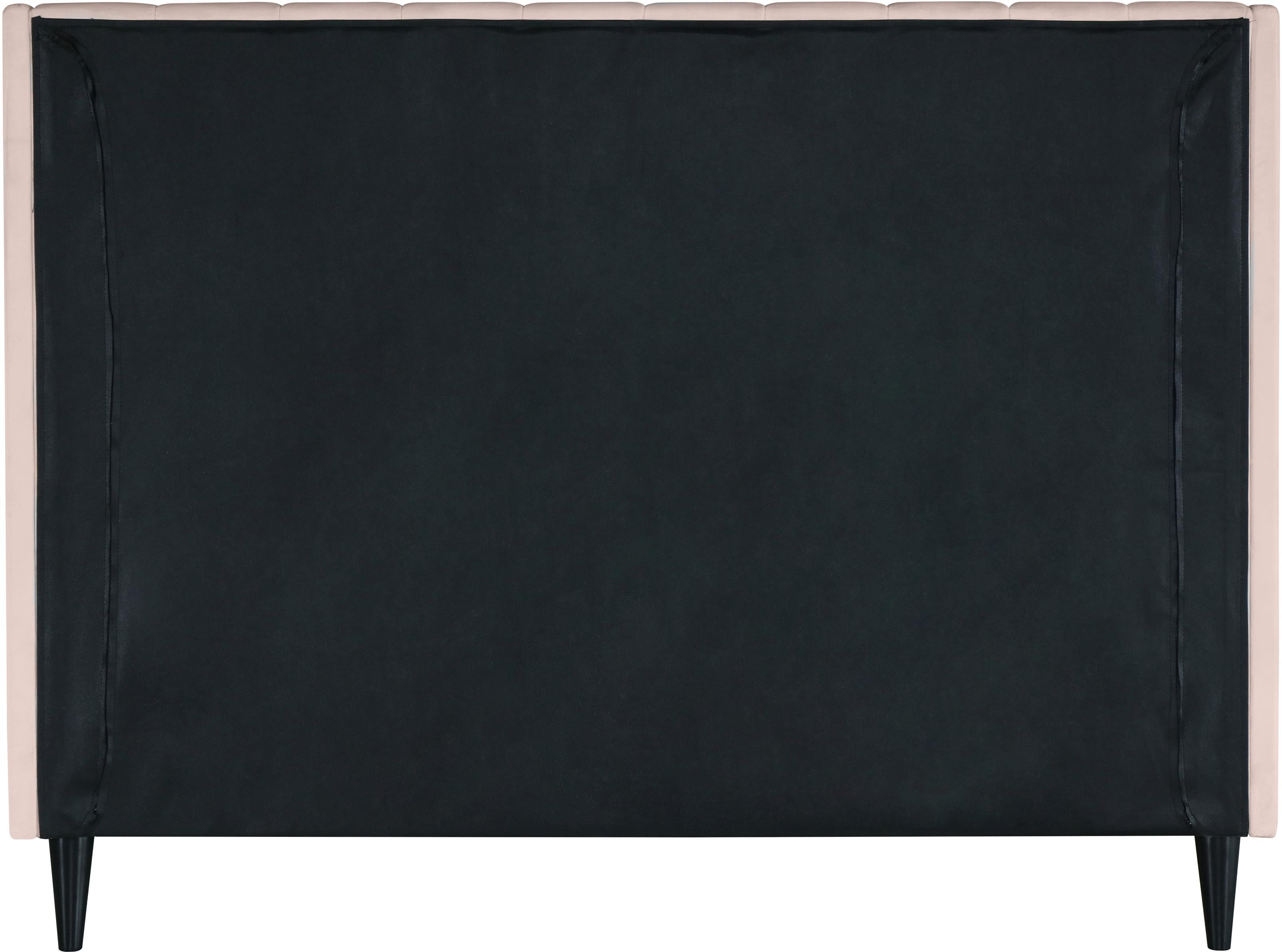 Eva Pink Velvet Queen Bed - Luxury Home Furniture (MI)