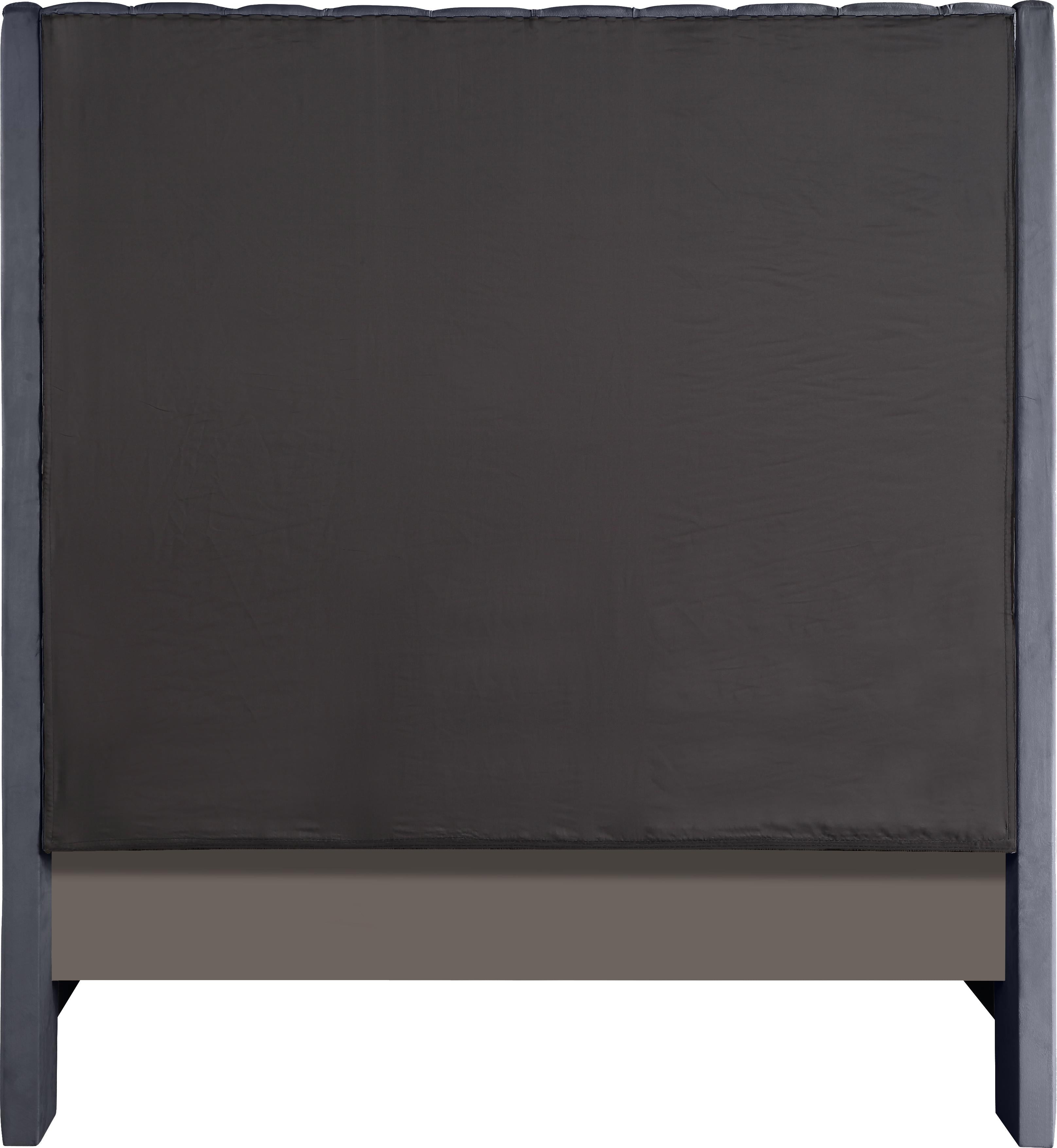 Fritz Grey Velvet King Bed - Luxury Home Furniture (MI)