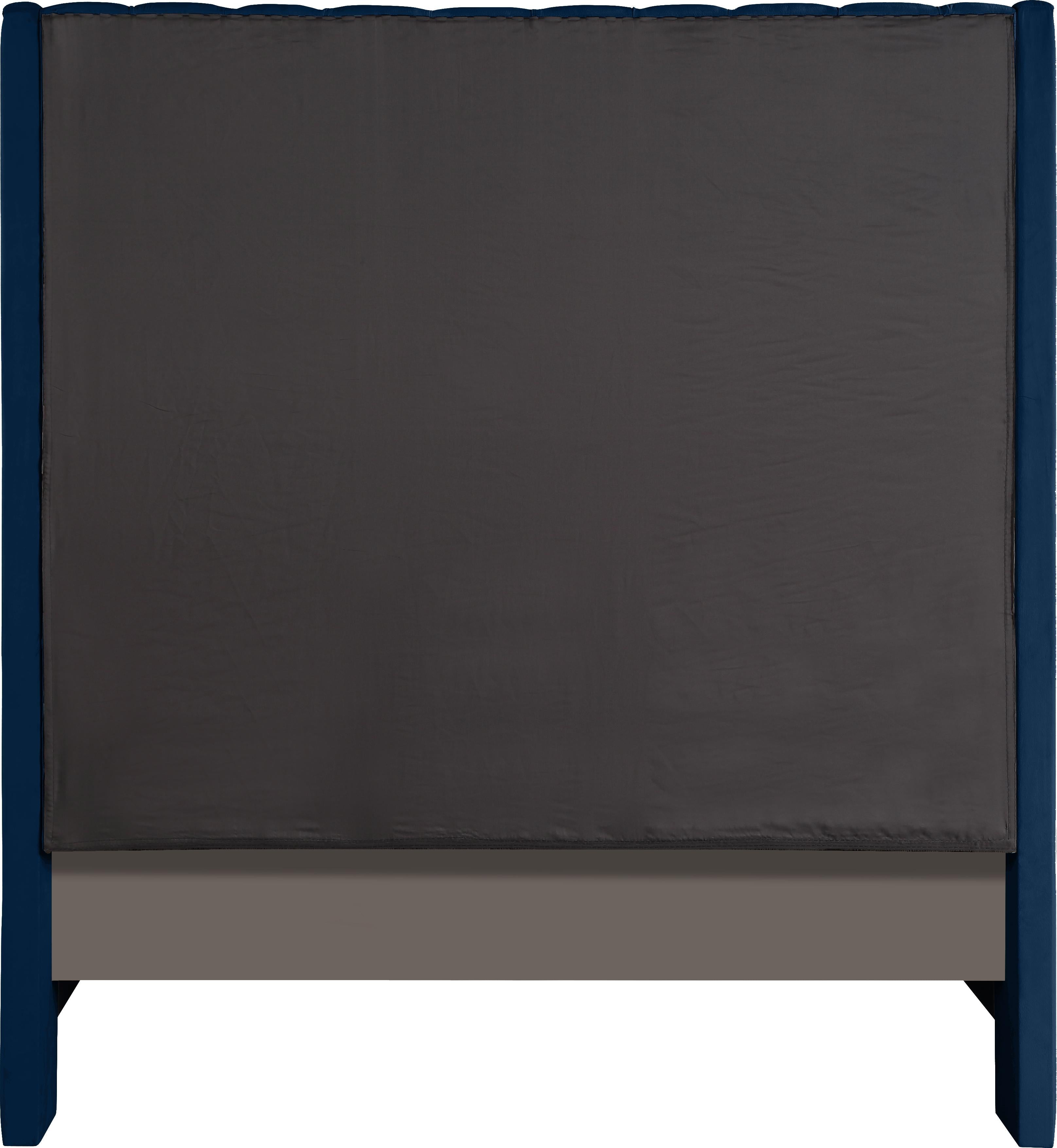 Fritz Navy Velvet King Bed - Luxury Home Furniture (MI)