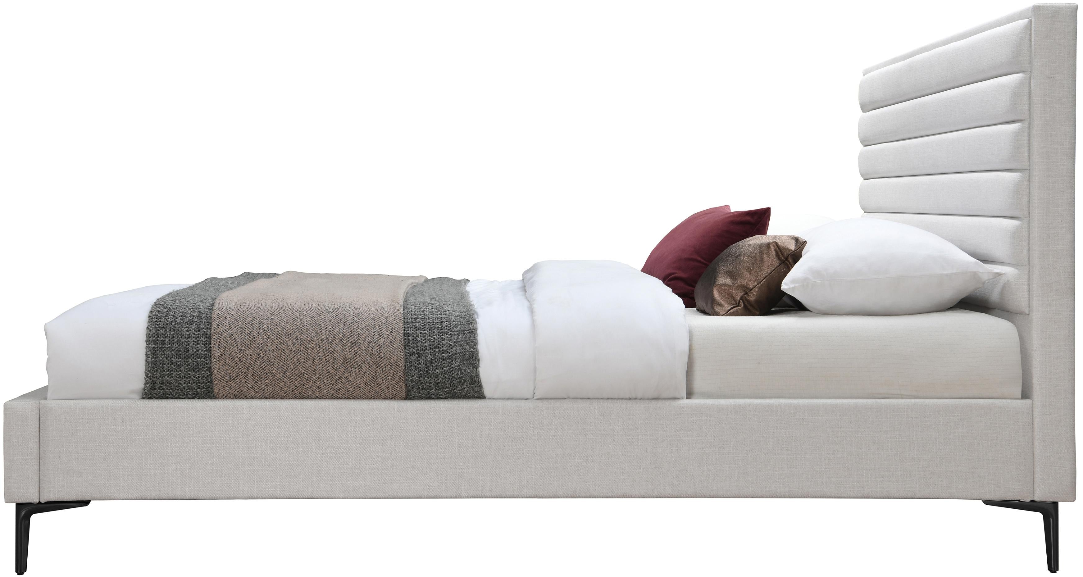 Hunter Cream Linen Queen Bed - Luxury Home Furniture (MI)