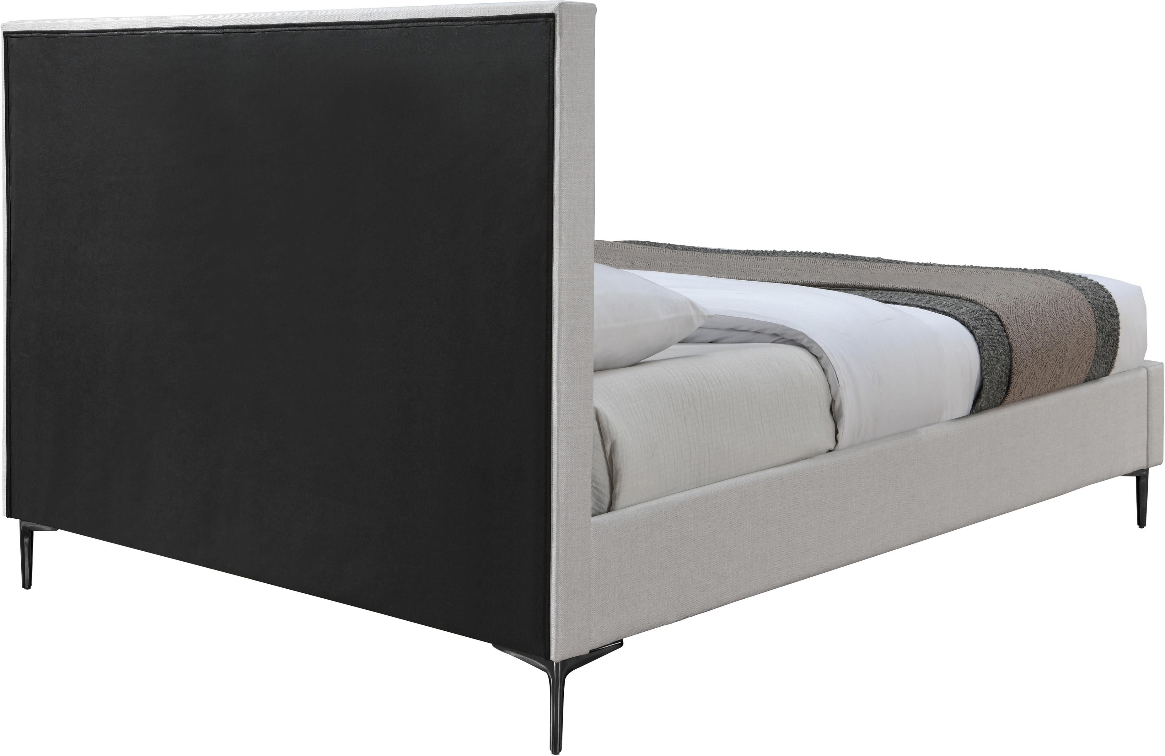 Hunter Cream Linen Queen Bed - Luxury Home Furniture (MI)