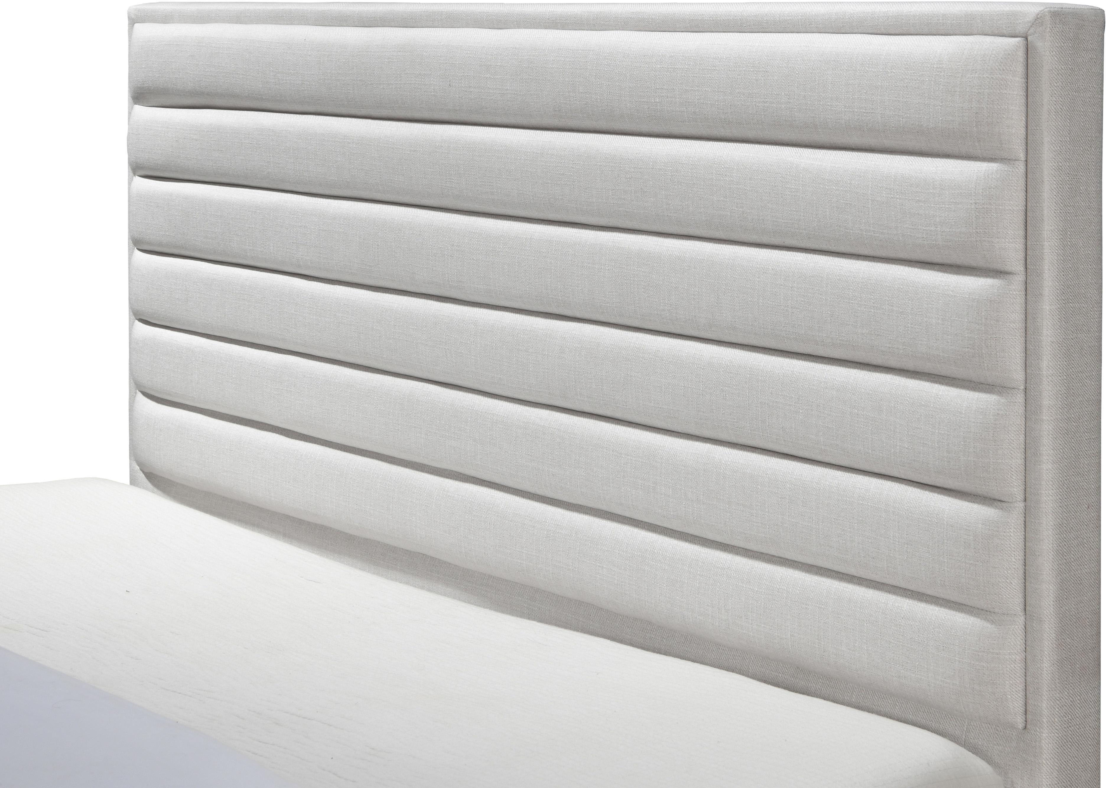 Hunter Cream Linen Queen Bed - Luxury Home Furniture (MI)