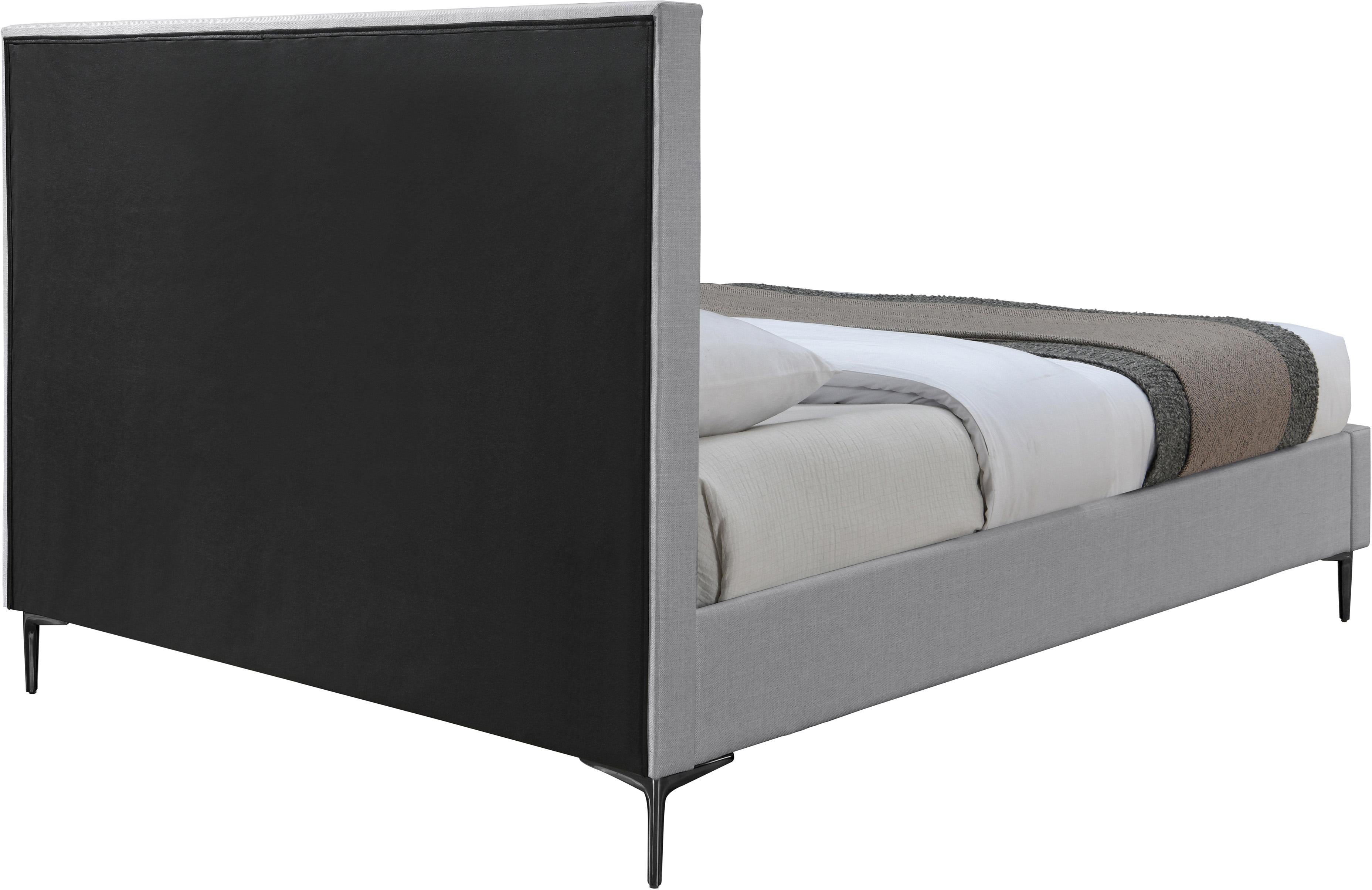 Hunter Grey Linen King Bed - Luxury Home Furniture (MI)