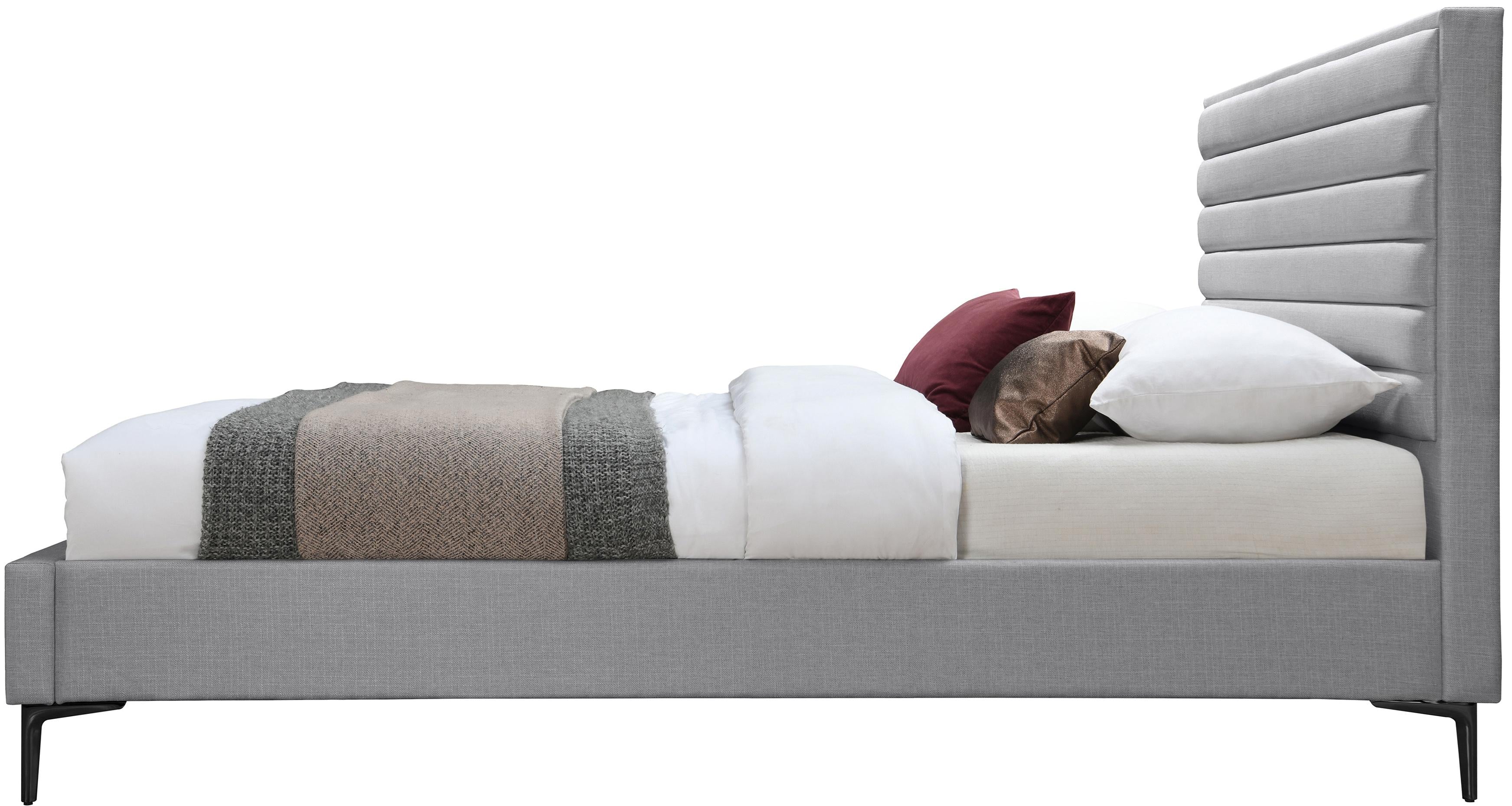 Hunter Grey Linen Queen Bed - Luxury Home Furniture (MI)