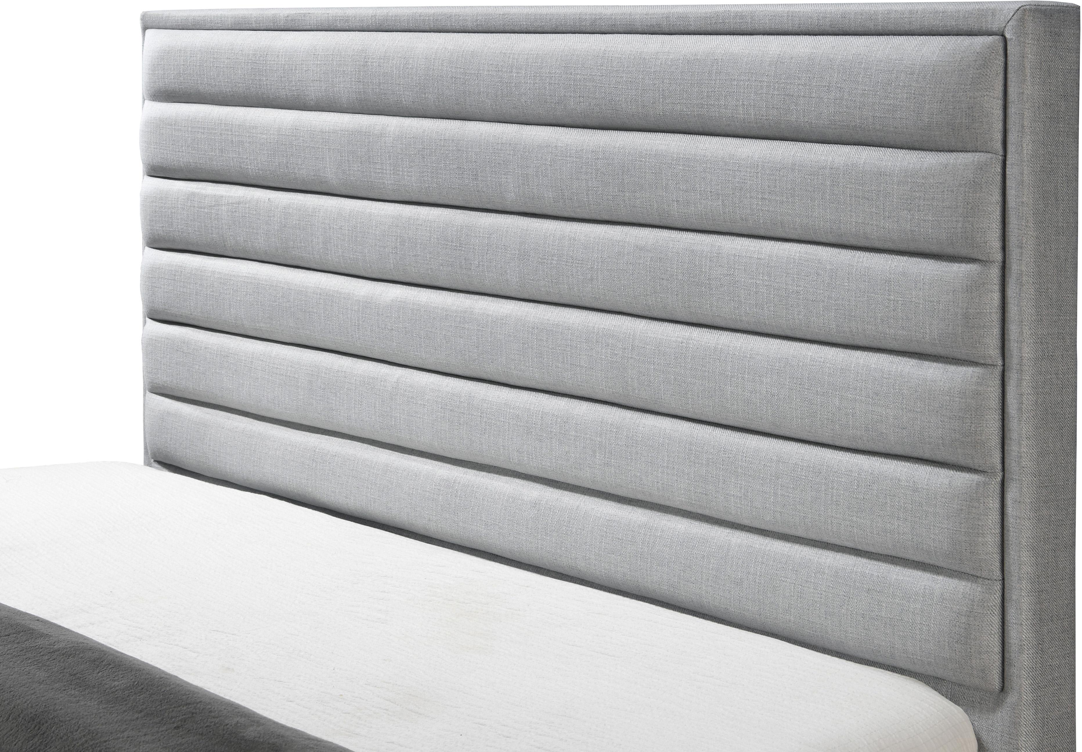 Hunter Grey Linen Queen Bed - Luxury Home Furniture (MI)