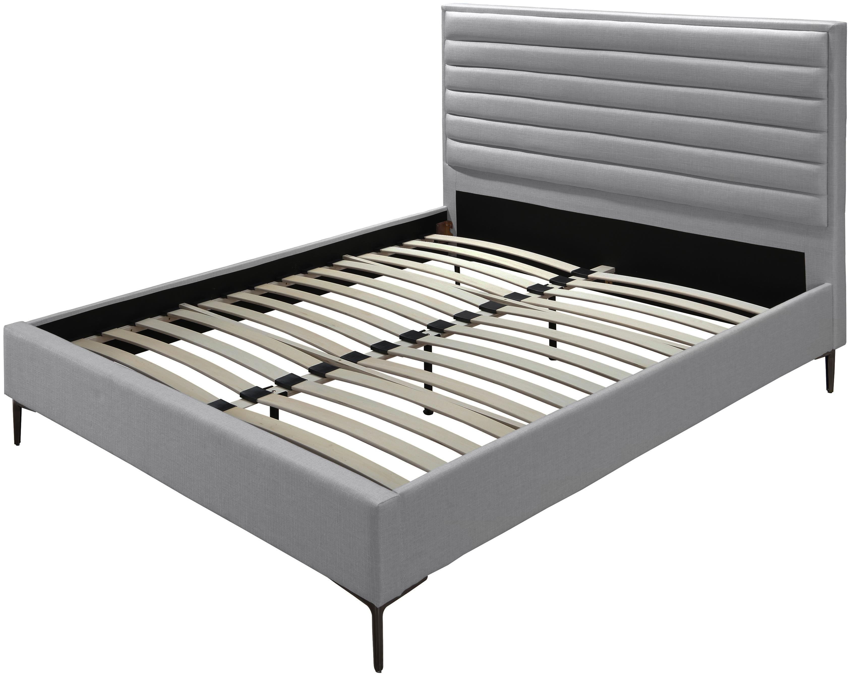 Hunter Grey Linen Queen Bed - Luxury Home Furniture (MI)
