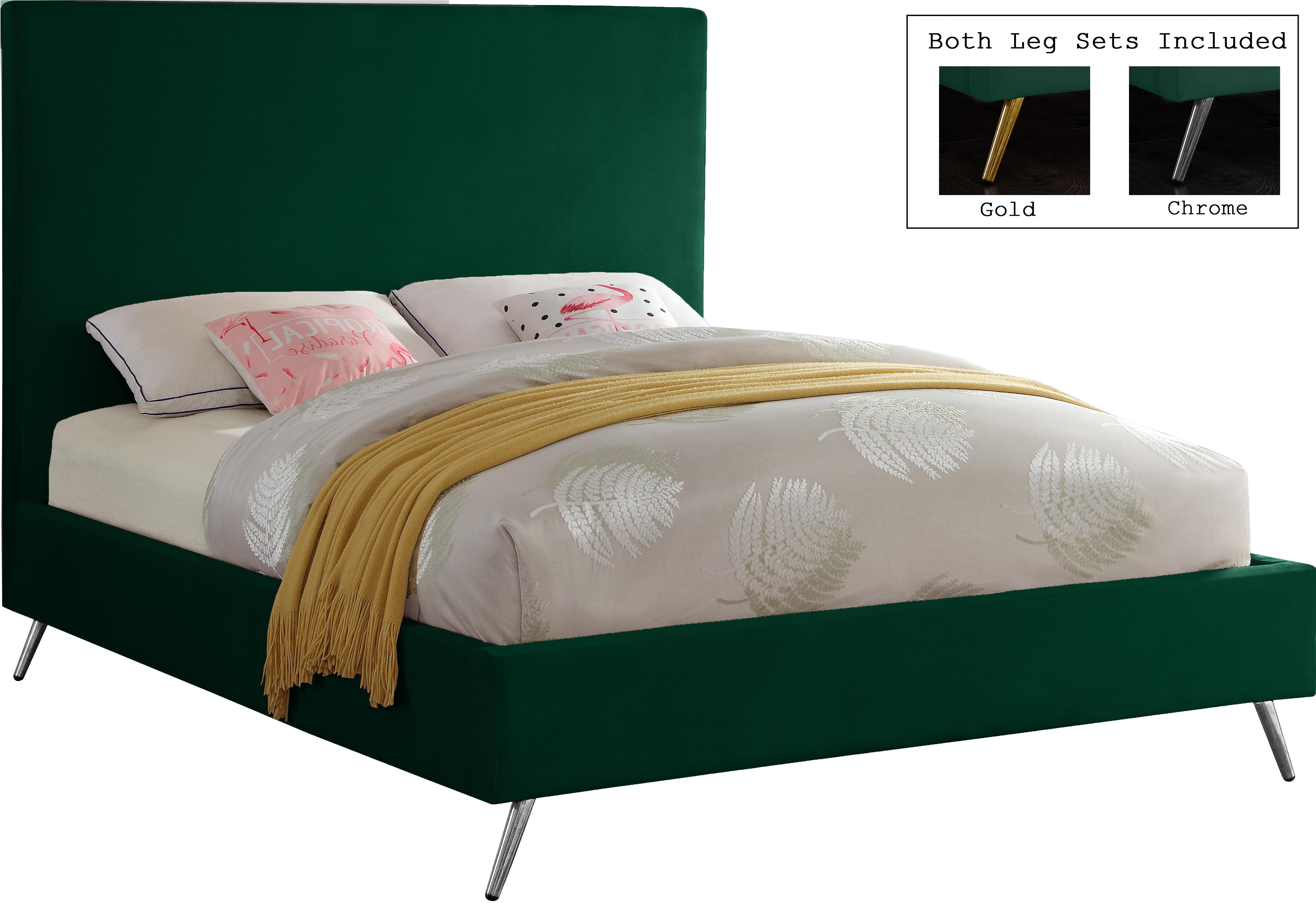 Jasmine Green Velvet Full Bed - Luxury Home Furniture (MI)