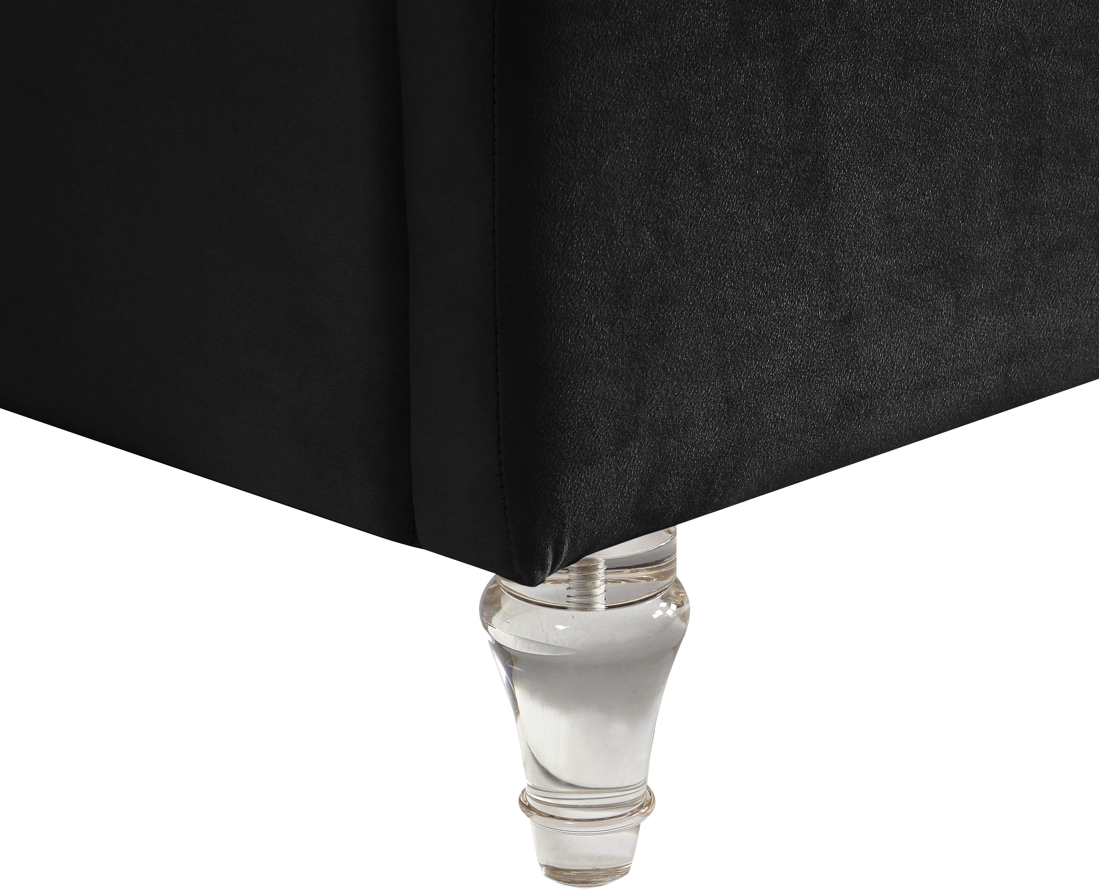 Kira Black Velvet Queen Bed - Luxury Home Furniture (MI)
