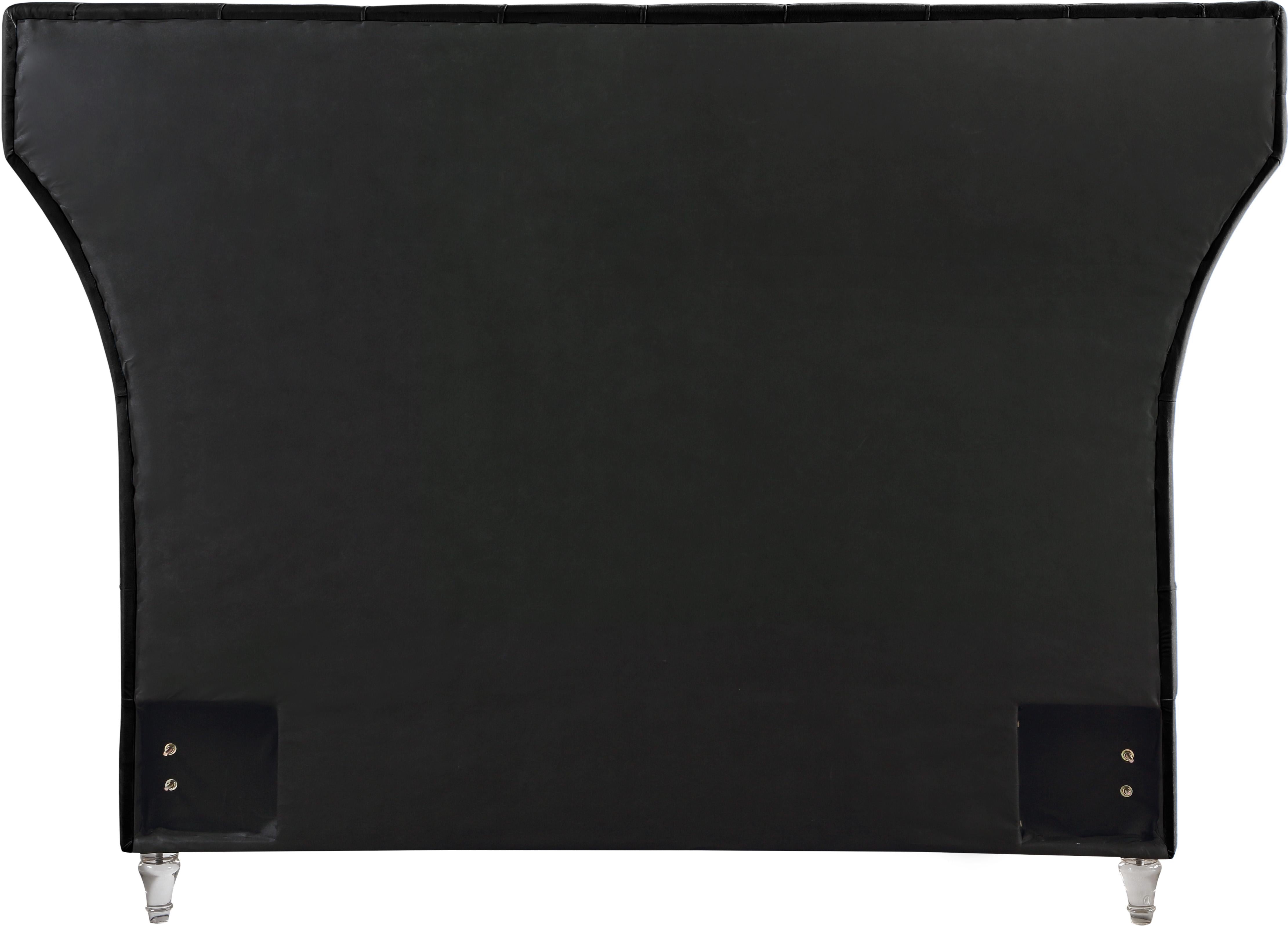 Kira Black Velvet Queen Bed - Luxury Home Furniture (MI)