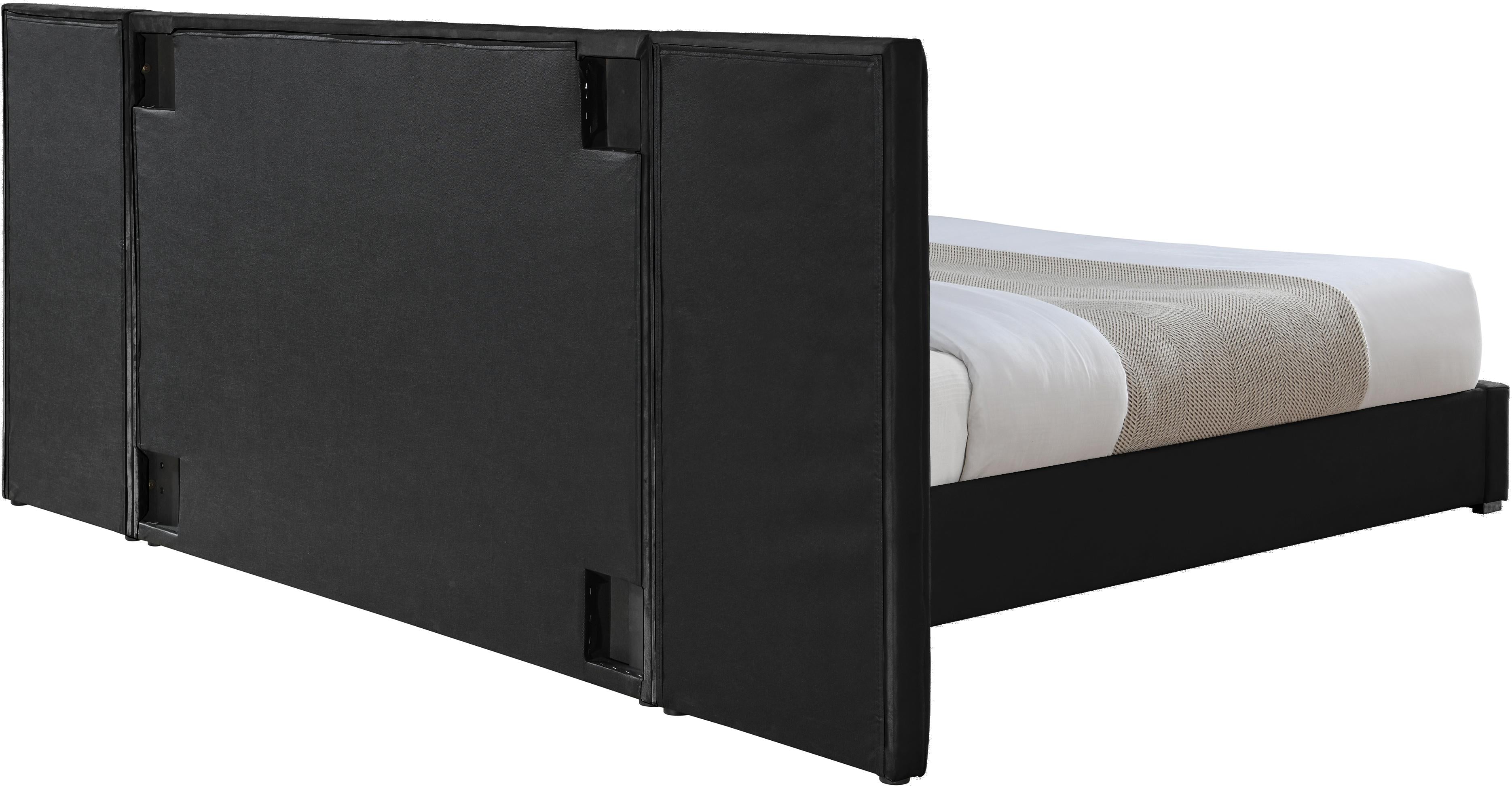 Pablo Black Velvet Queen Bed - Luxury Home Furniture (MI)