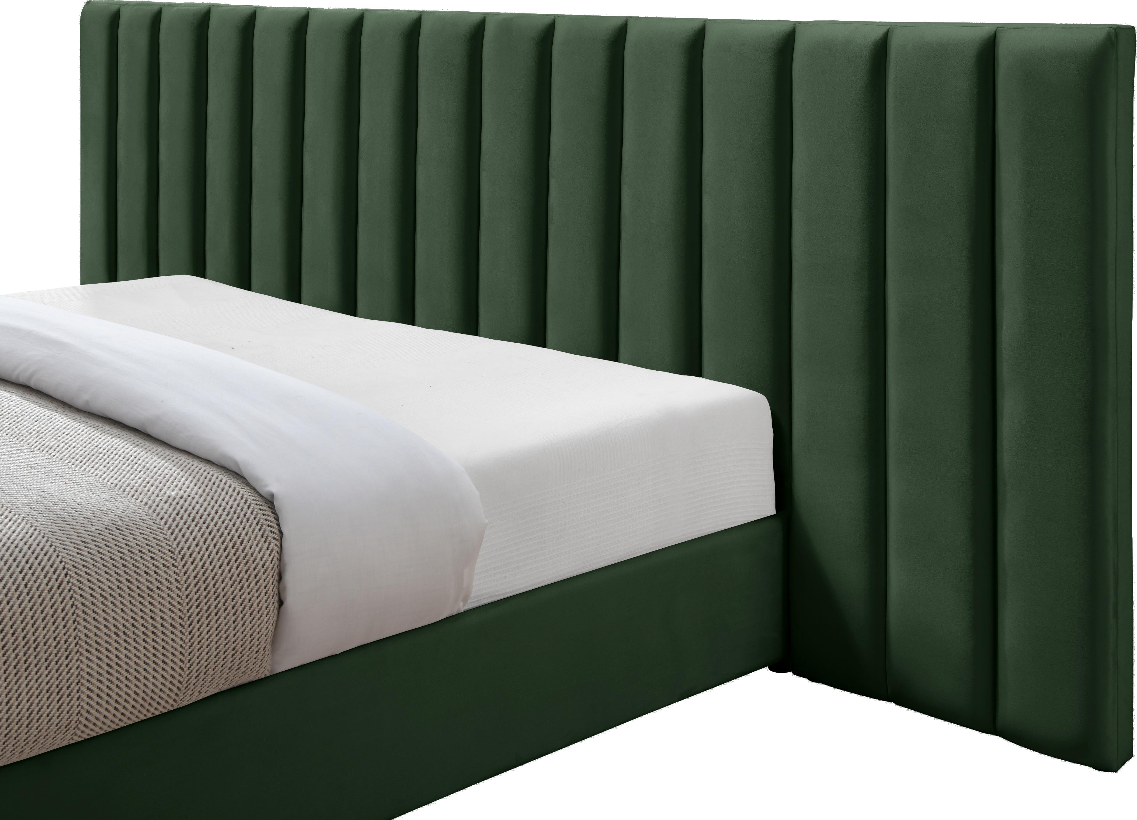 Pablo Green Velvet King Bed - Luxury Home Furniture (MI)