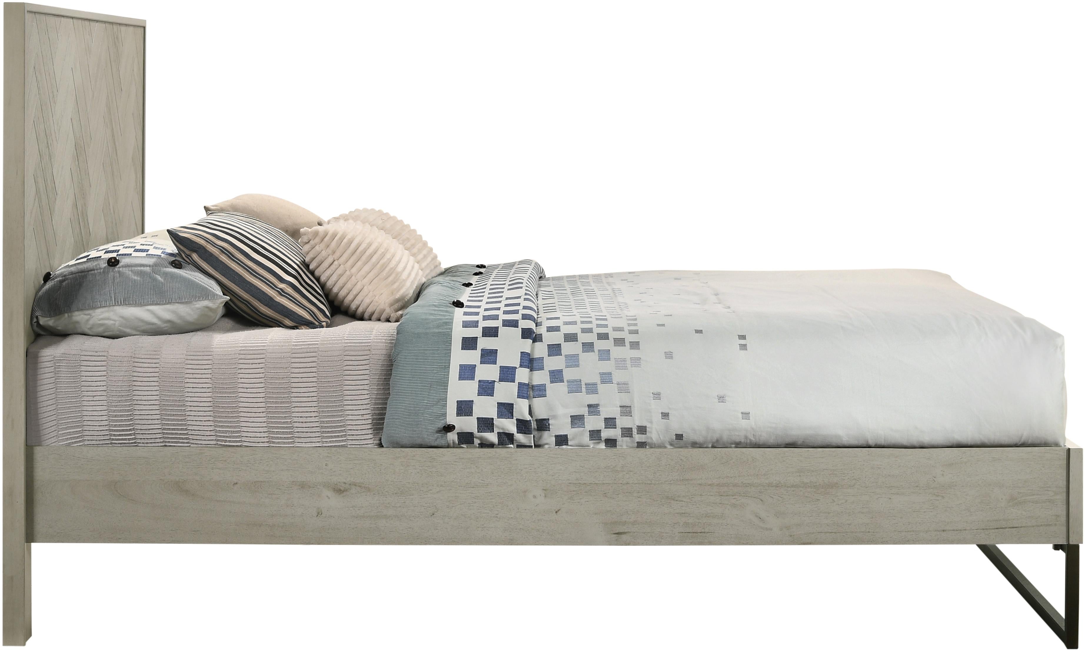 Weston Grey Stone Queen Bed (3 Boxes) - Luxury Home Furniture (MI)
