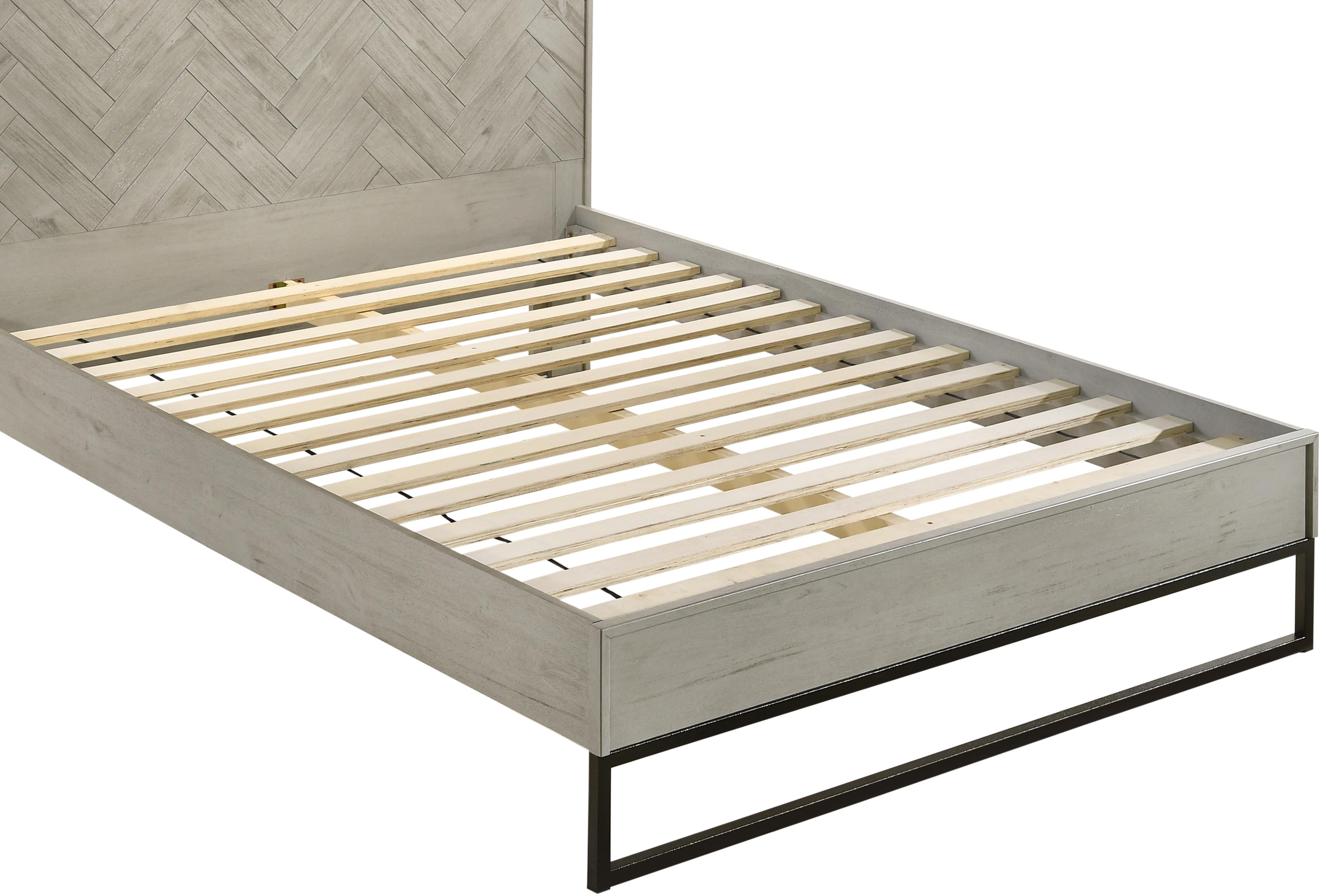 Weston Grey Stone Queen Bed (3 Boxes) - Luxury Home Furniture (MI)