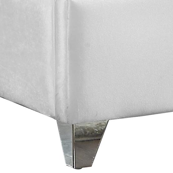 Zuma White Velvet Queen Bed - Luxury Home Furniture (MI)