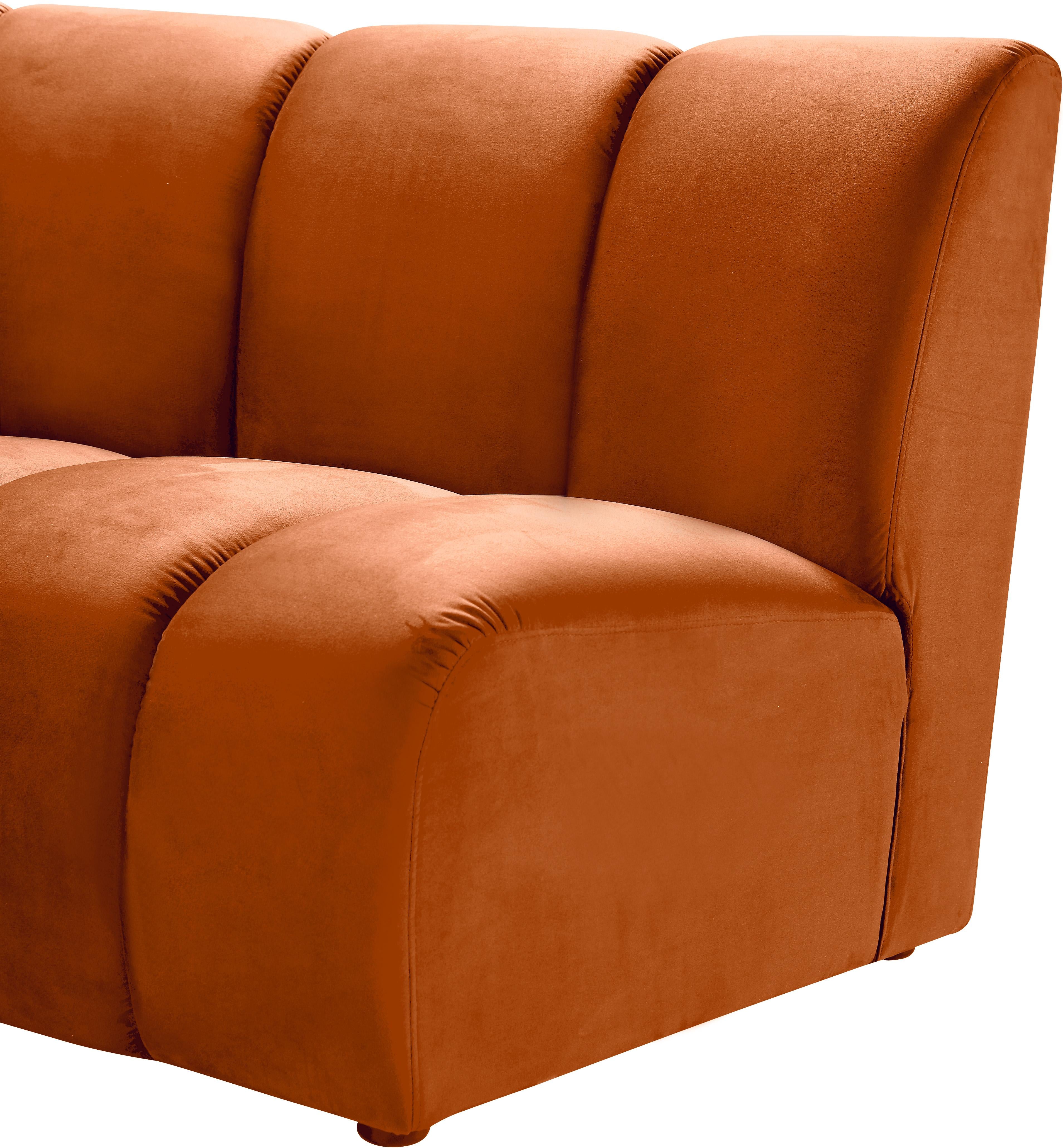 Infinity Cognac Velvet 2pc. Modular Sectional - Luxury Home Furniture (MI)