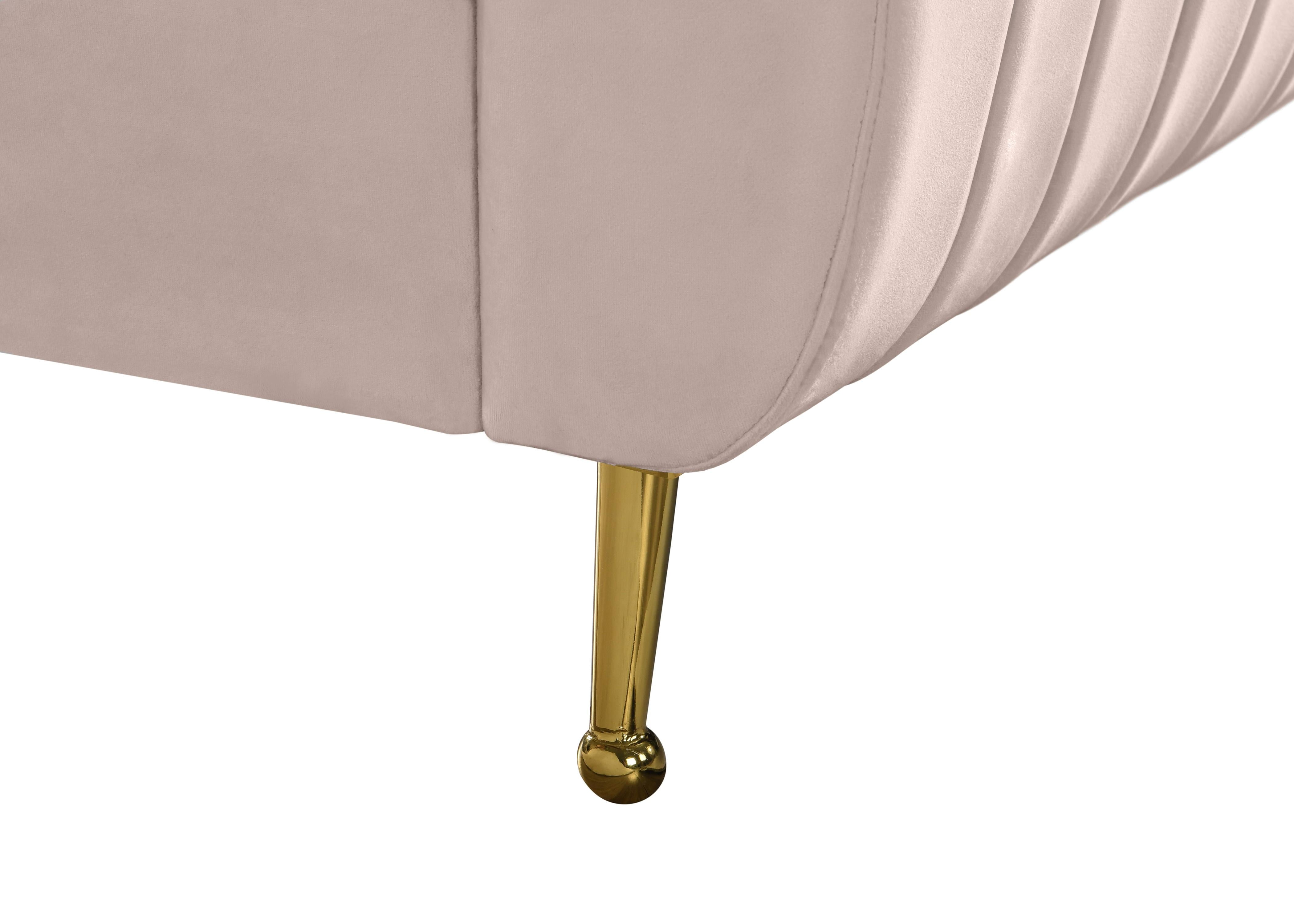 Zara Pink Velvet Twin Bed (3 Boxes) - Luxury Home Furniture (MI)