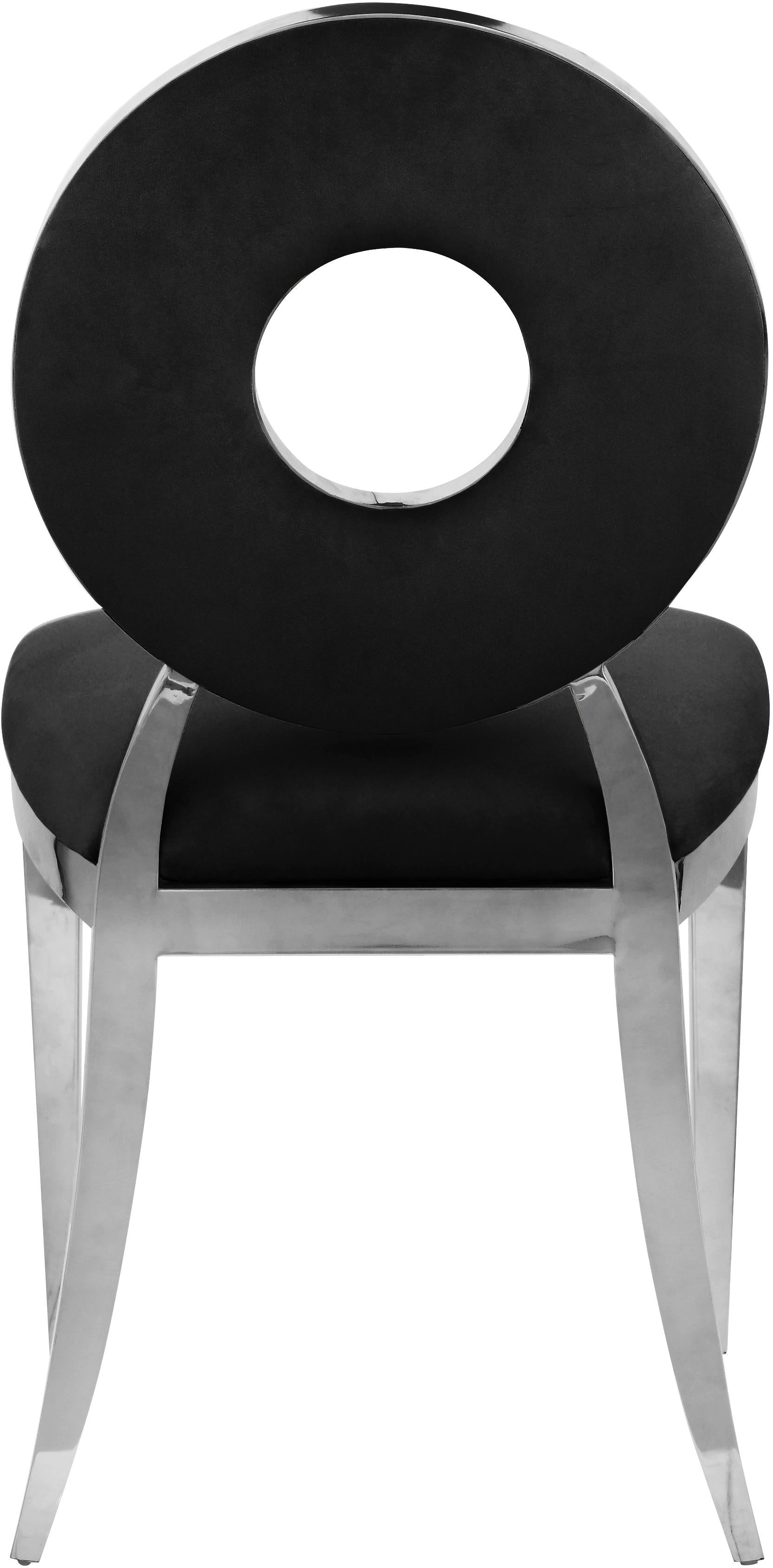 Carousel Black Velvet Dining Chair - Luxury Home Furniture (MI)