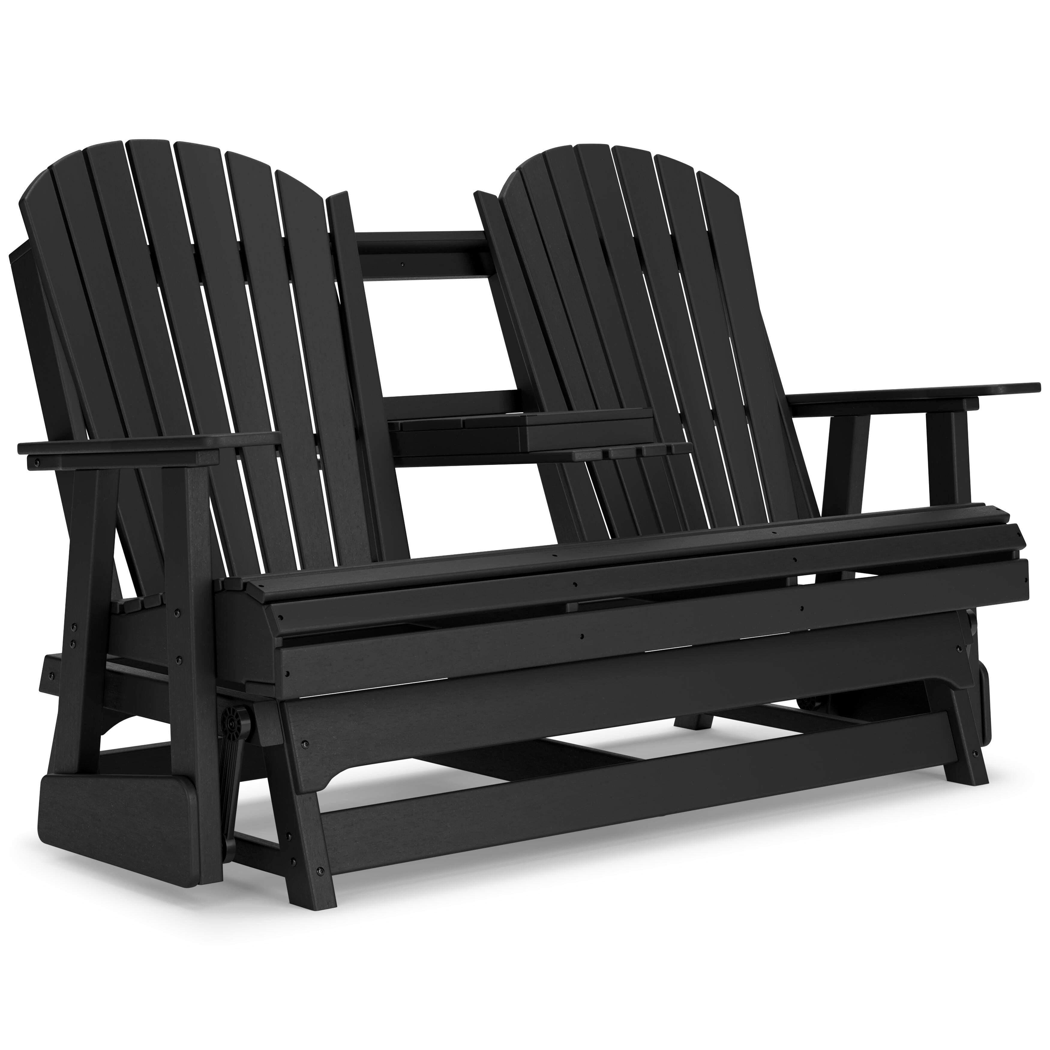 Hyland wave Outdoor Glider Loveseat - Luxury Home Furniture (MI)