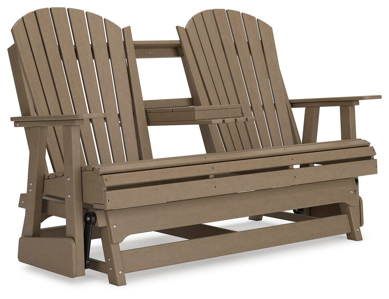 Hyland wave Outdoor Glider Loveseat - Luxury Home Furniture (MI)