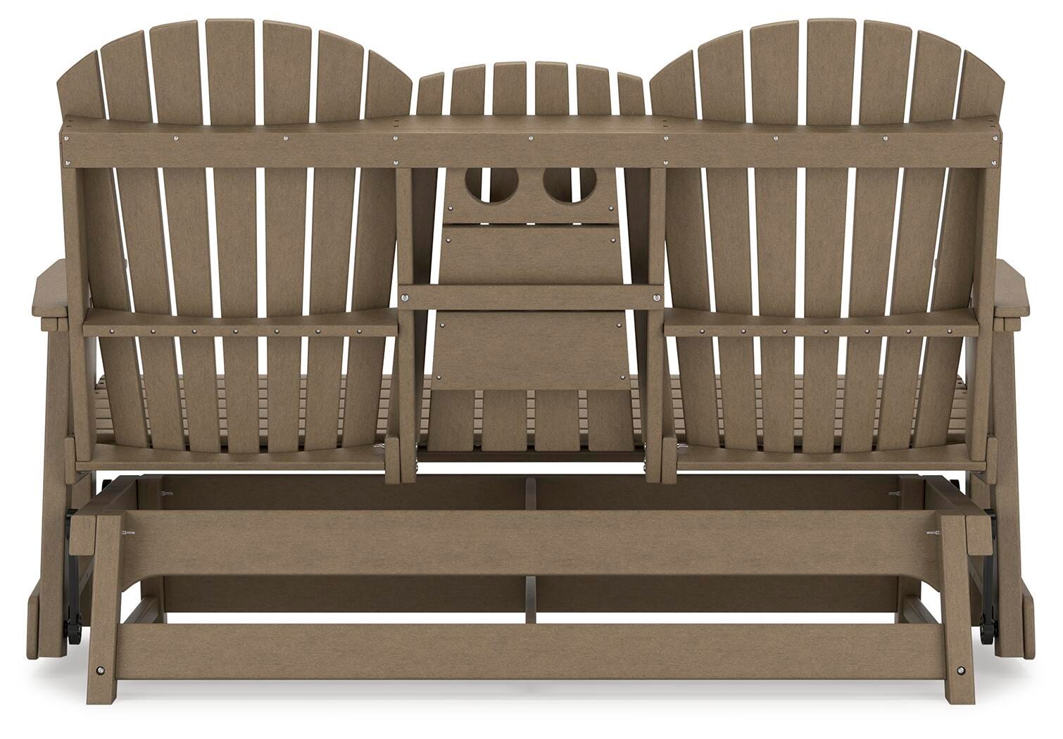 Hyland wave Outdoor Glider Loveseat - Luxury Home Furniture (MI)