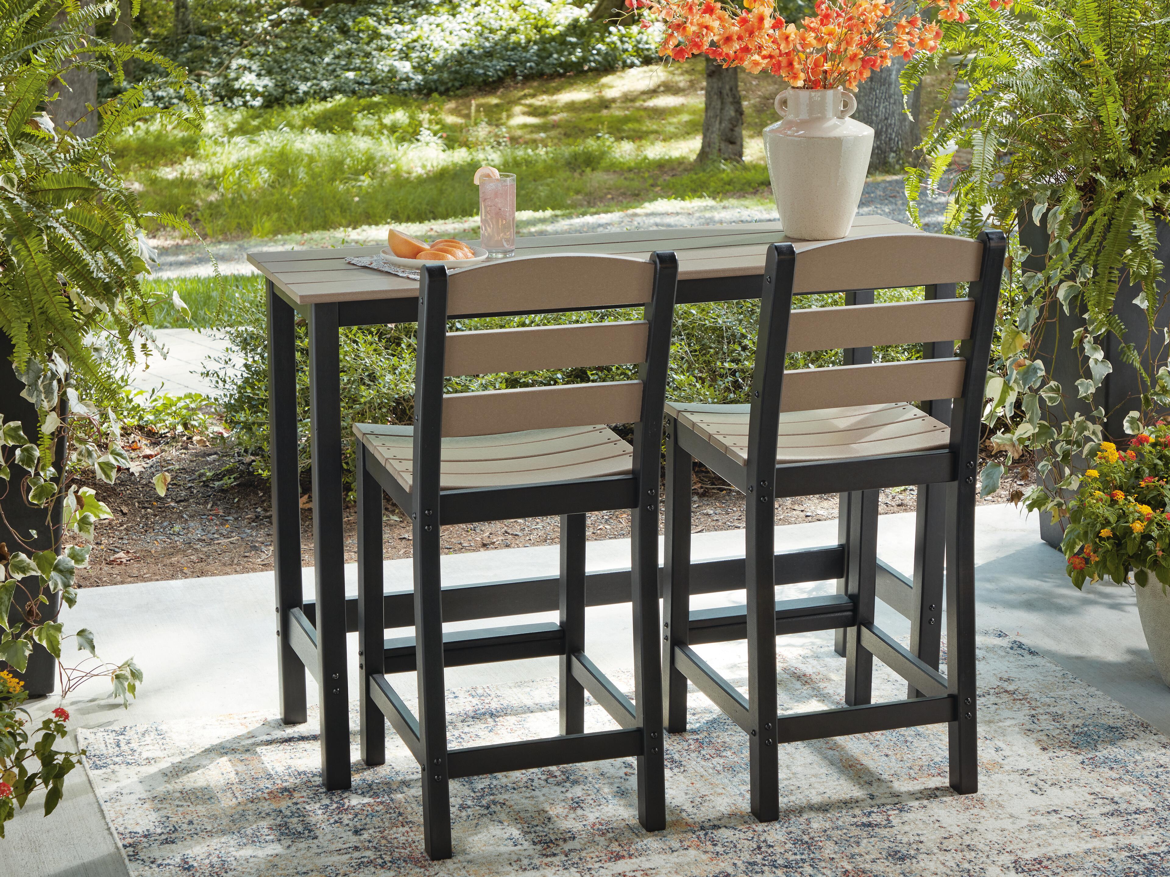 Shoreline Beach Outdoor Counter Table and 2 Barstools - Luxury Home Furniture (MI)