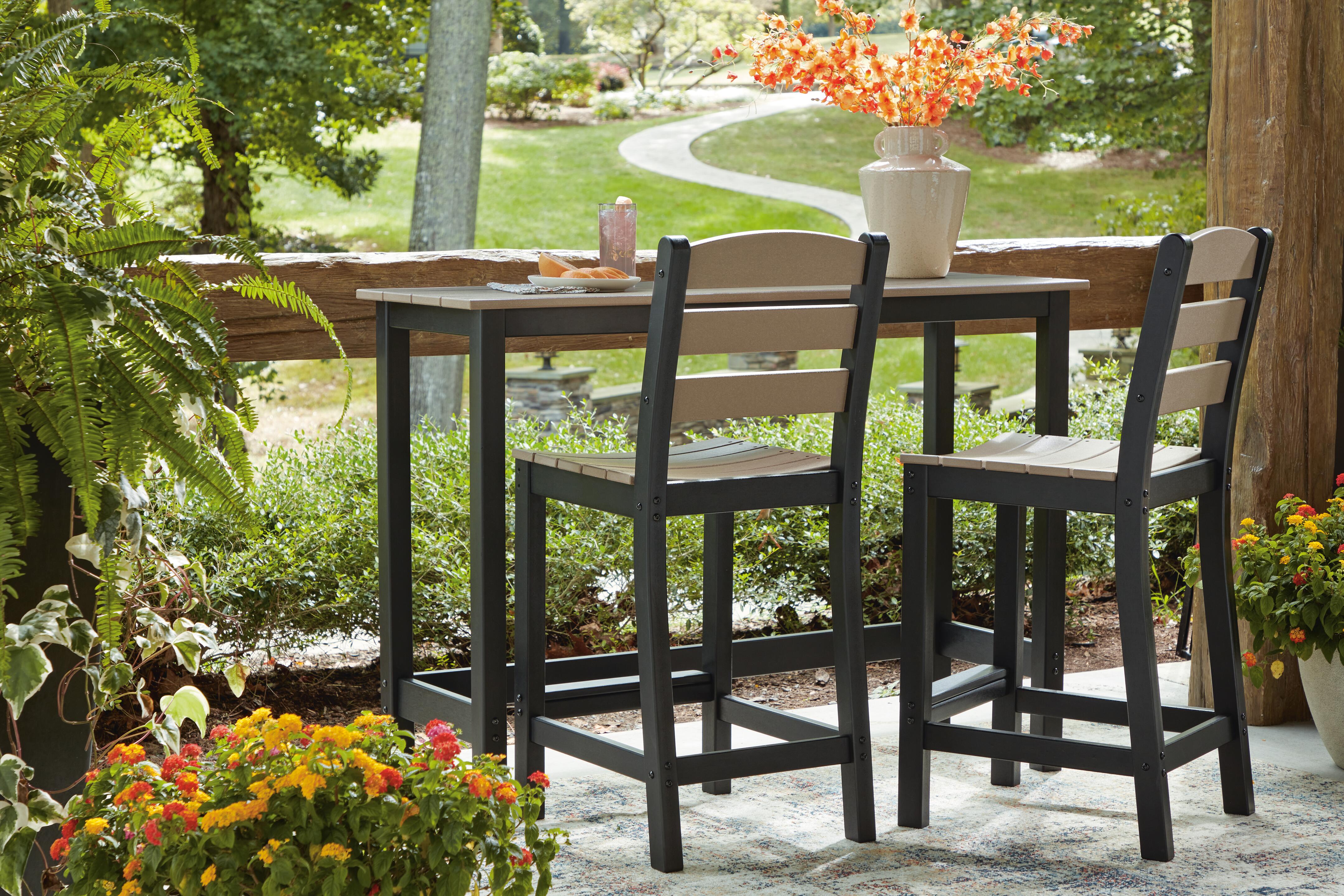 Shoreline Beach Outdoor Counter Table and 2 Barstools - Luxury Home Furniture (MI)