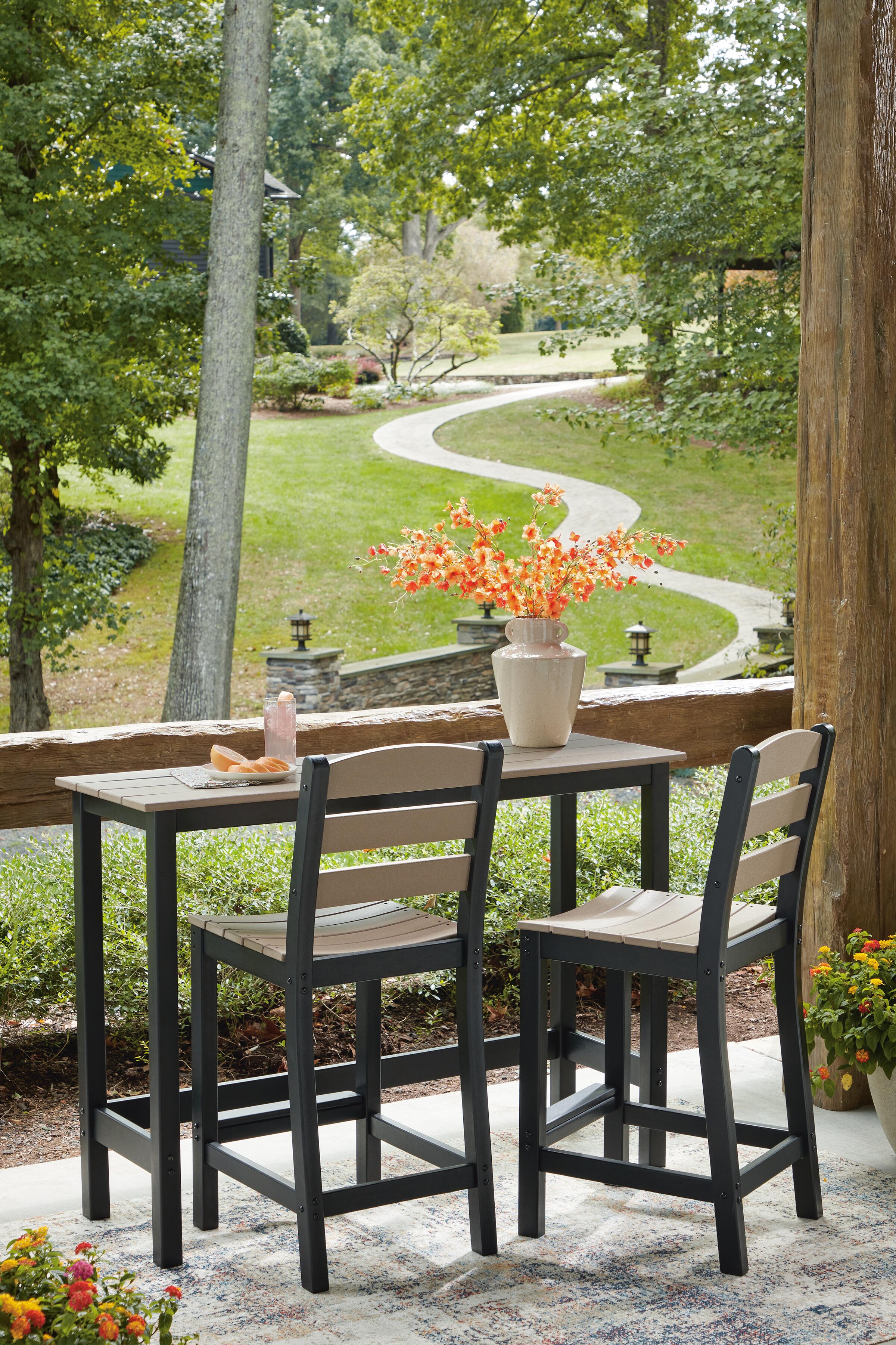 Shoreline Beach Outdoor Counter Table and 2 Barstools - Luxury Home Furniture (MI)