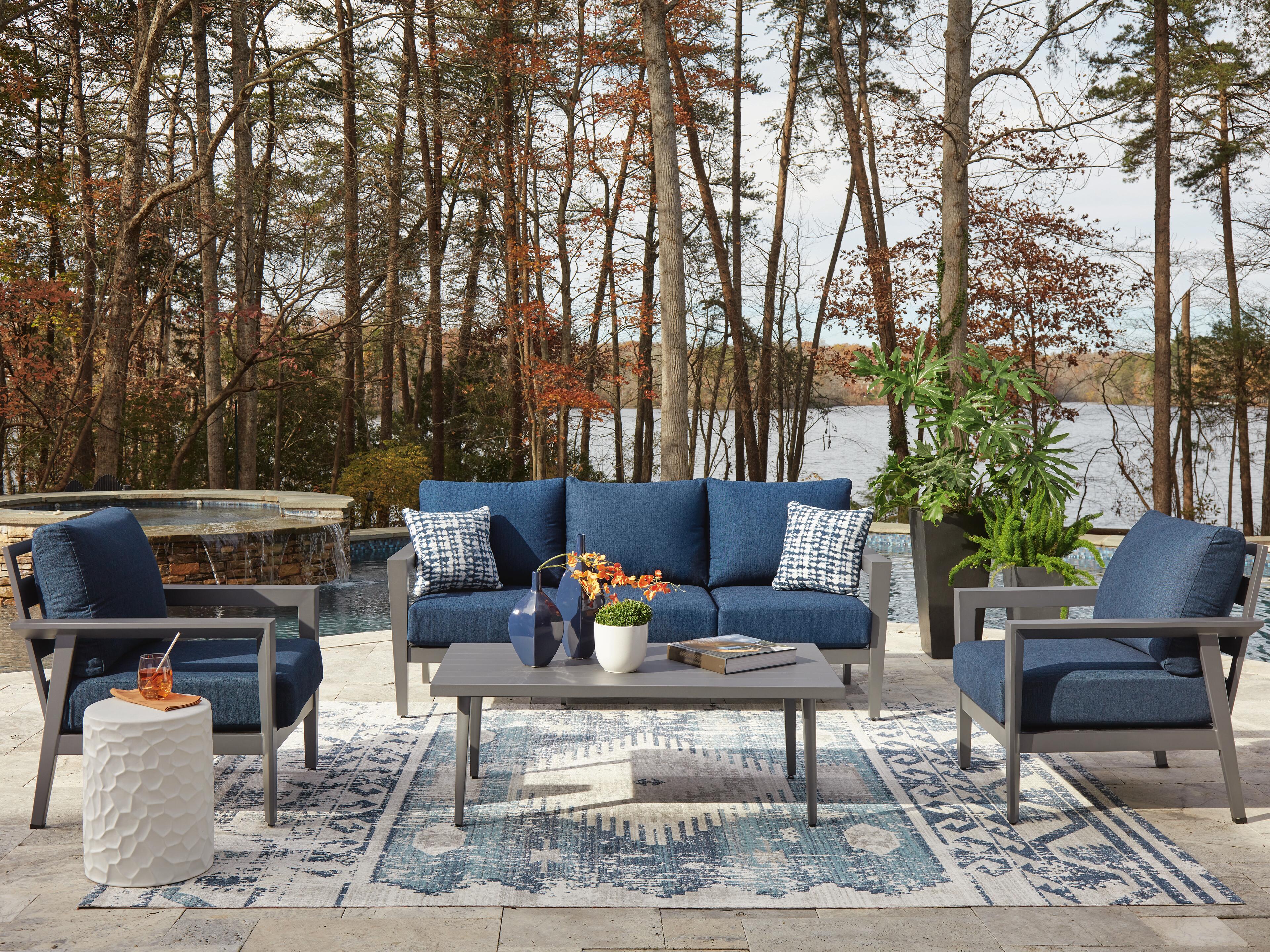 Gali Outdoor Sofa/Chairs/Table Set (Set of 4) - Luxury Home Furniture (MI)
