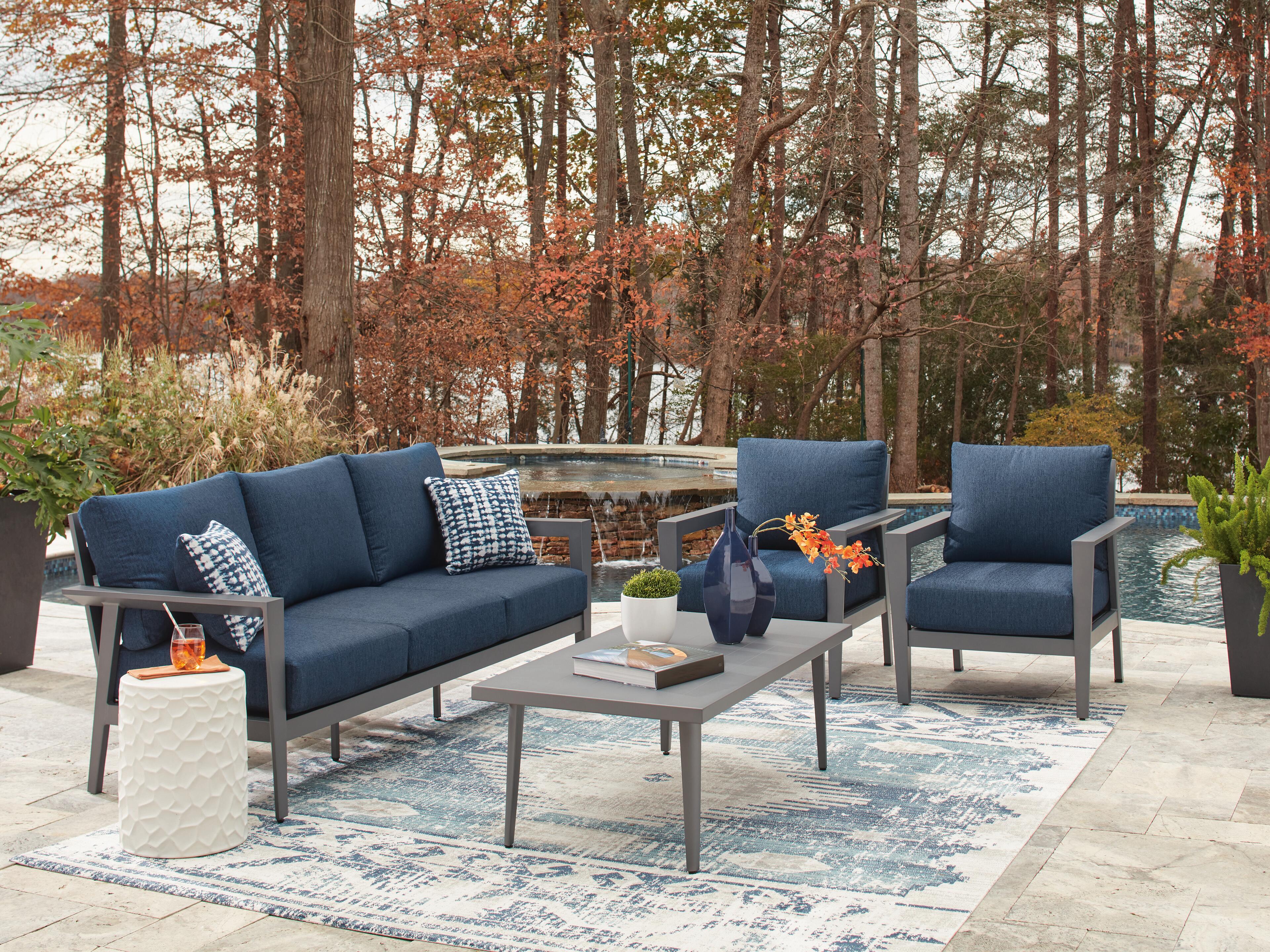 Gali Outdoor Sofa/Chairs/Table Set (Set of 4) - Luxury Home Furniture (MI)