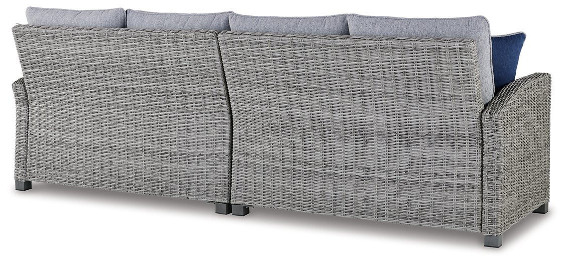 Naples Beach Outdoor Right and Left-arm Facing Loveseat with Cushion (Set of 2) - Luxury Home Furniture (MI)